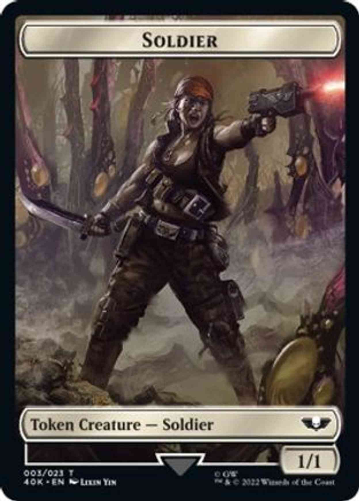 Soldier (003) // Sicarian Infiltrator Double-sided Token magic card front