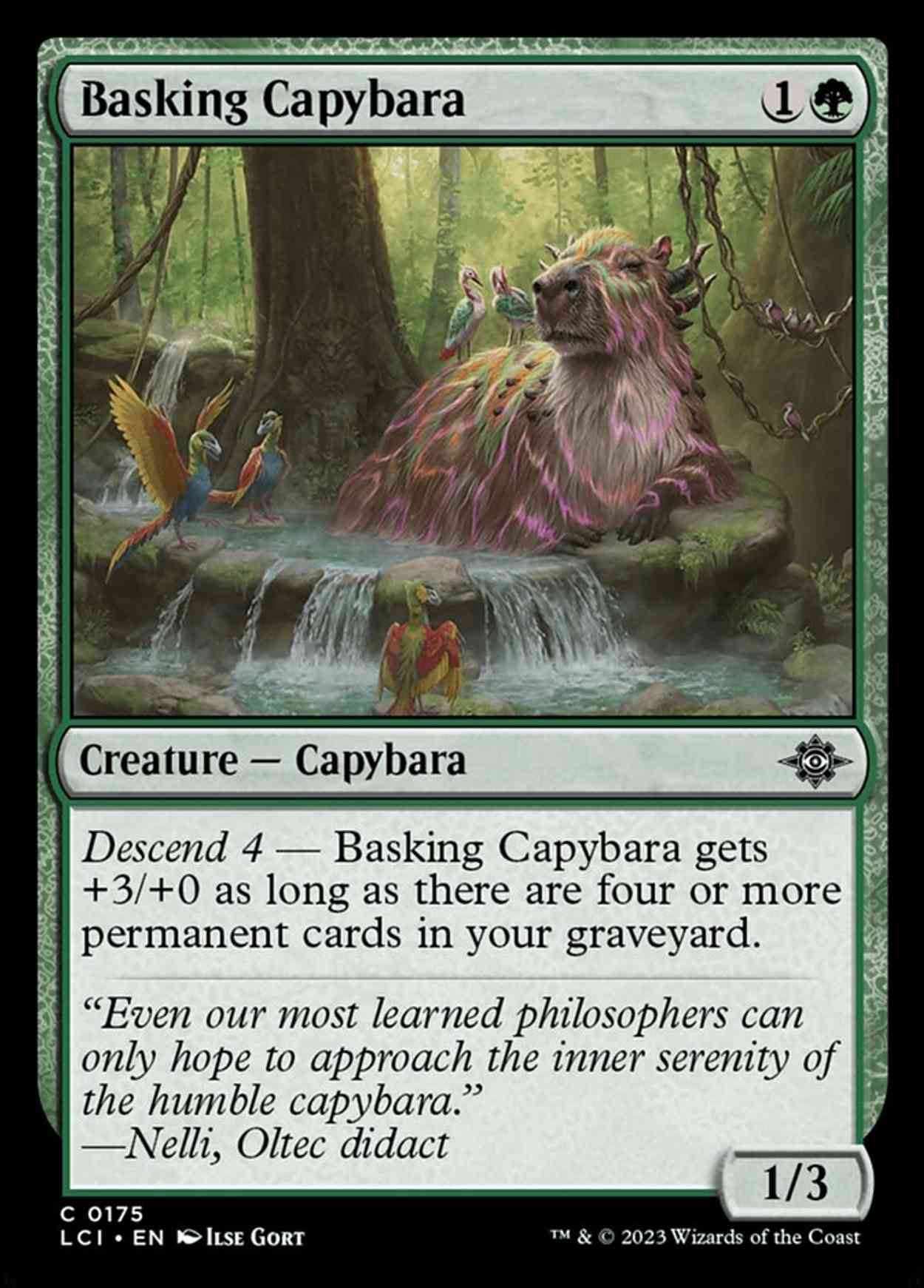 Basking Capybara magic card front