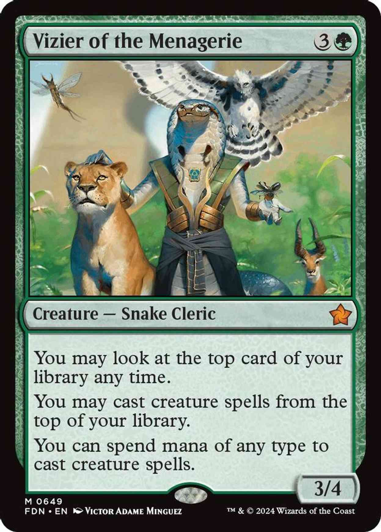 Vizier of the Menagerie magic card front