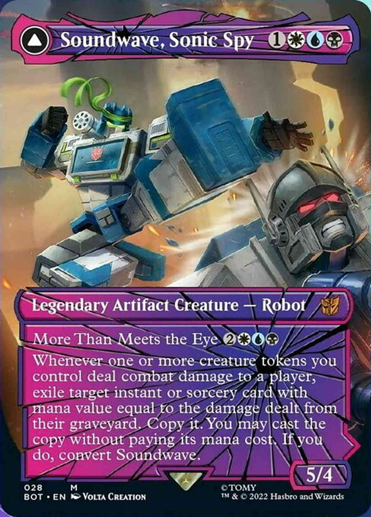 Soundwave, Sonic Spy (Shattered Glass) magic card front