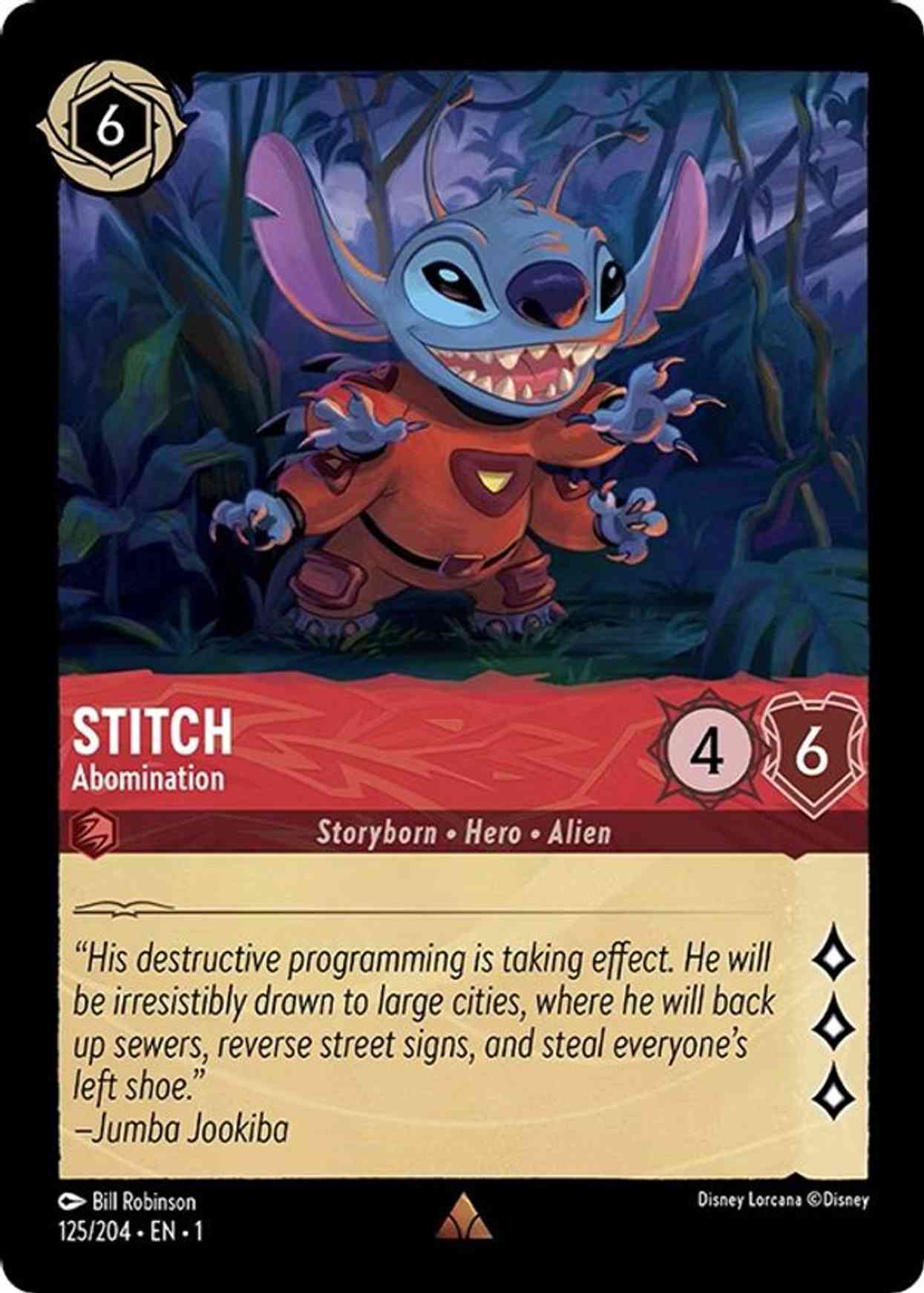 Stitch - Abomination magic card front