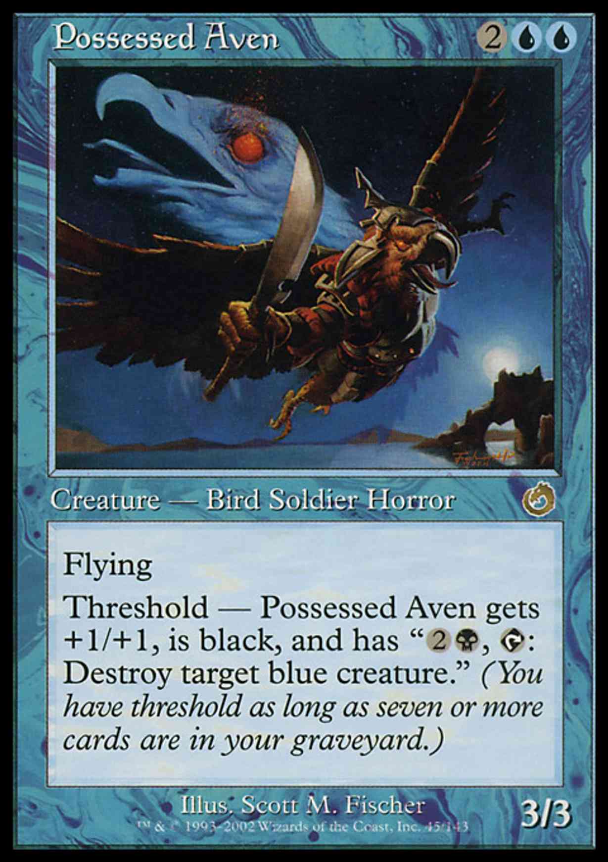 Possessed Aven magic card front
