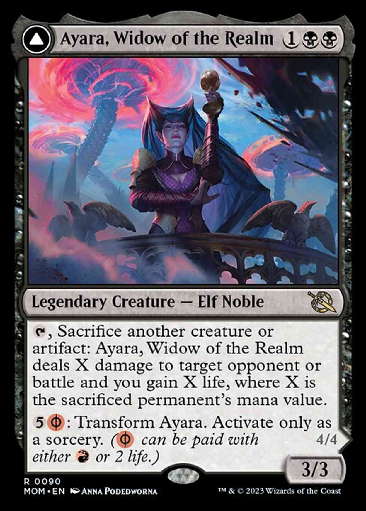 Ayara, Widow of the Realm magic card front