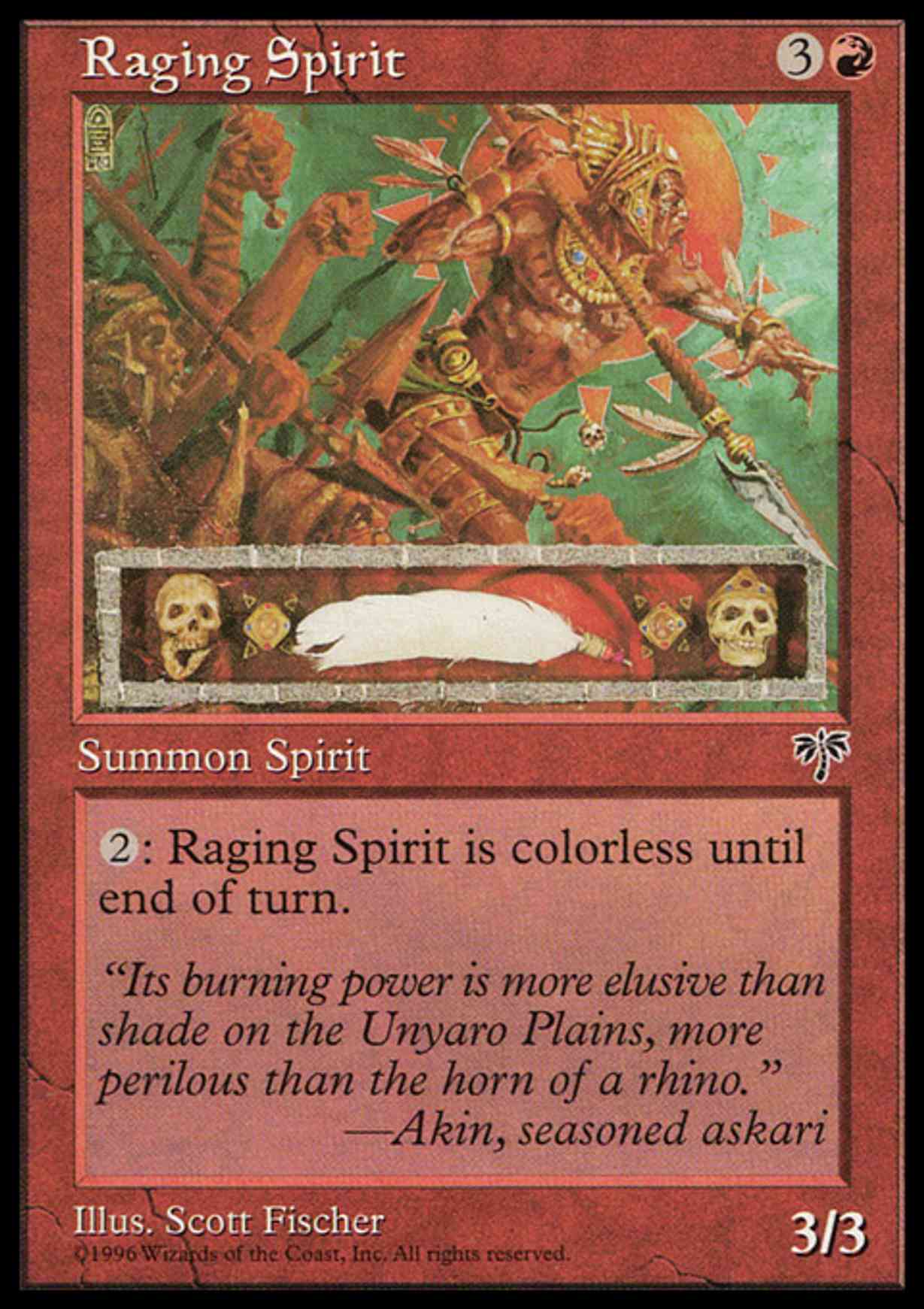 Raging Spirit magic card front