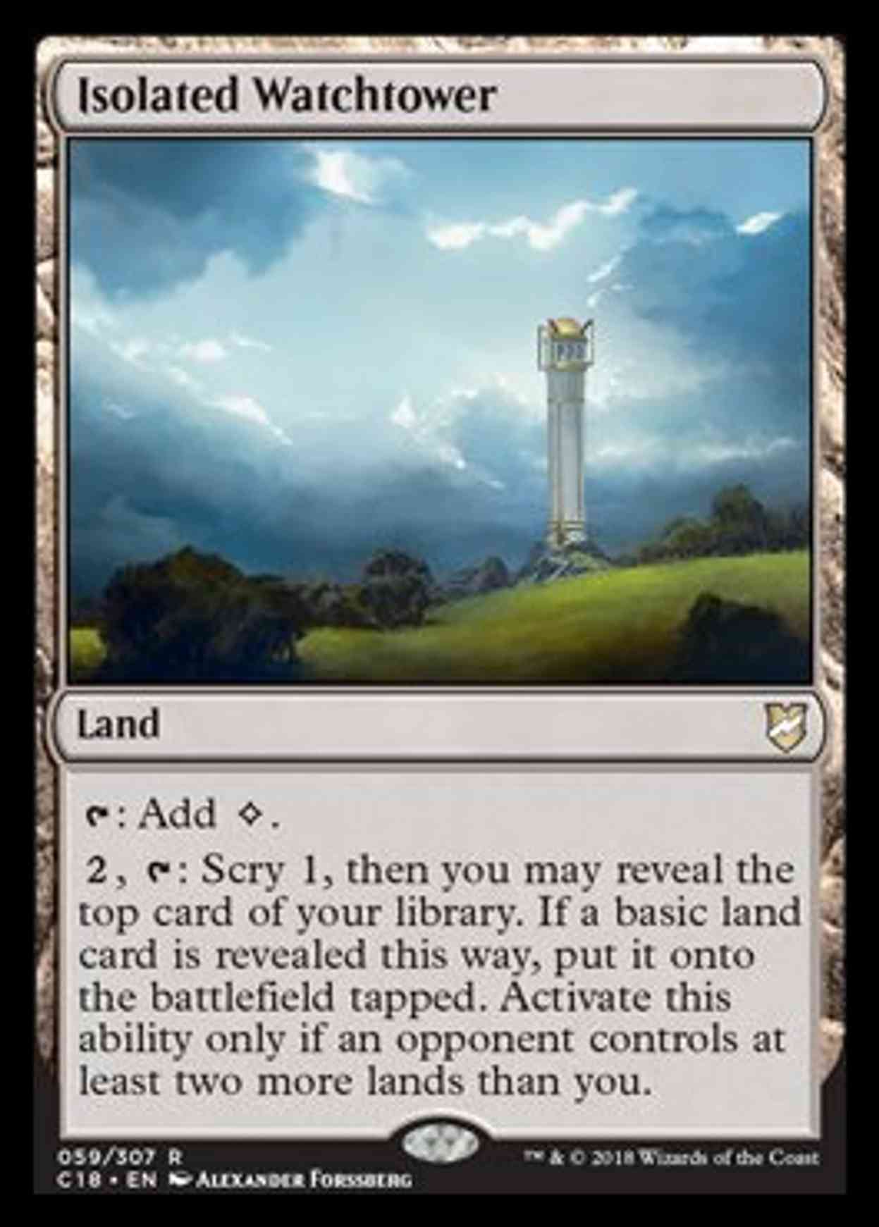 Isolated Watchtower magic card front