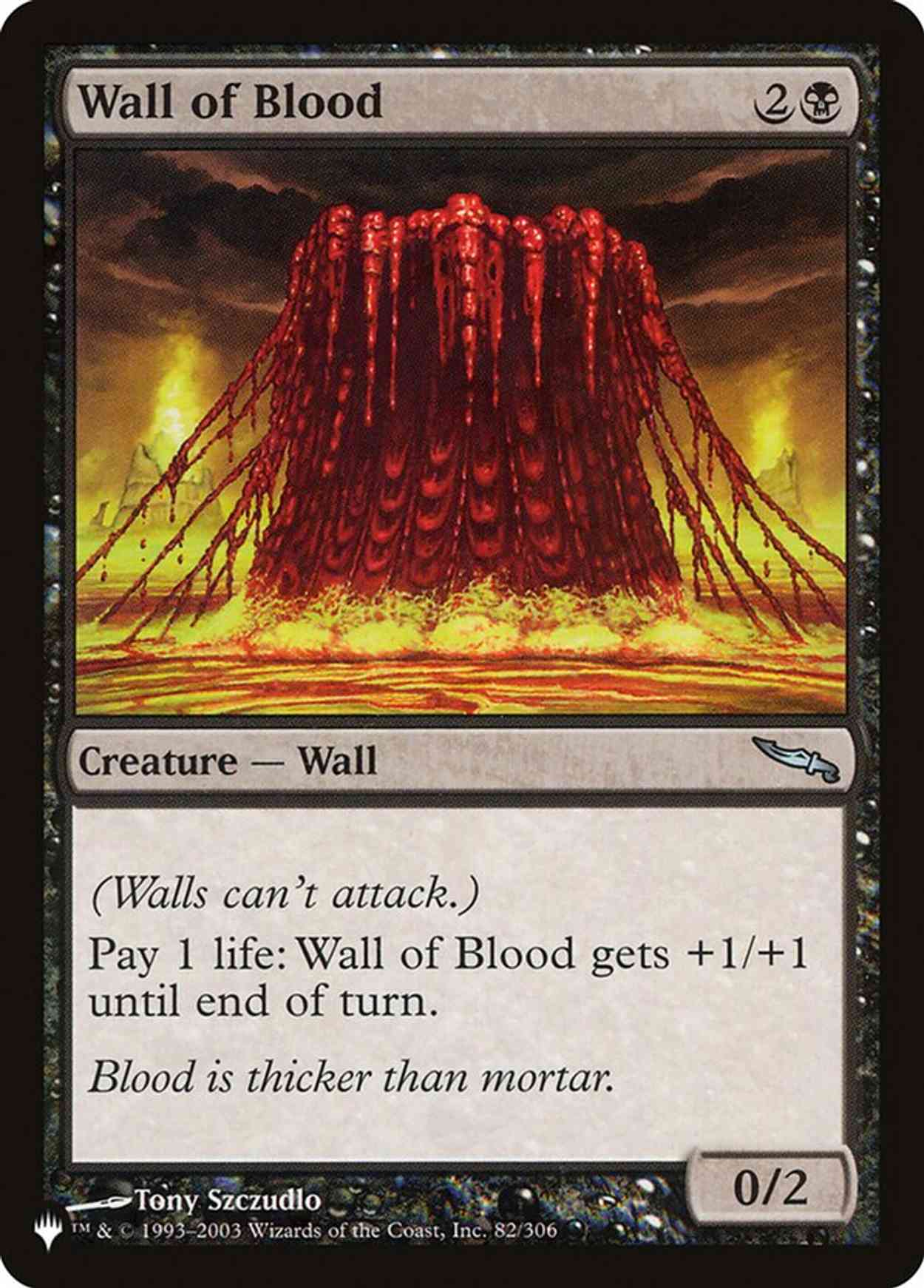 Wall of Blood magic card front