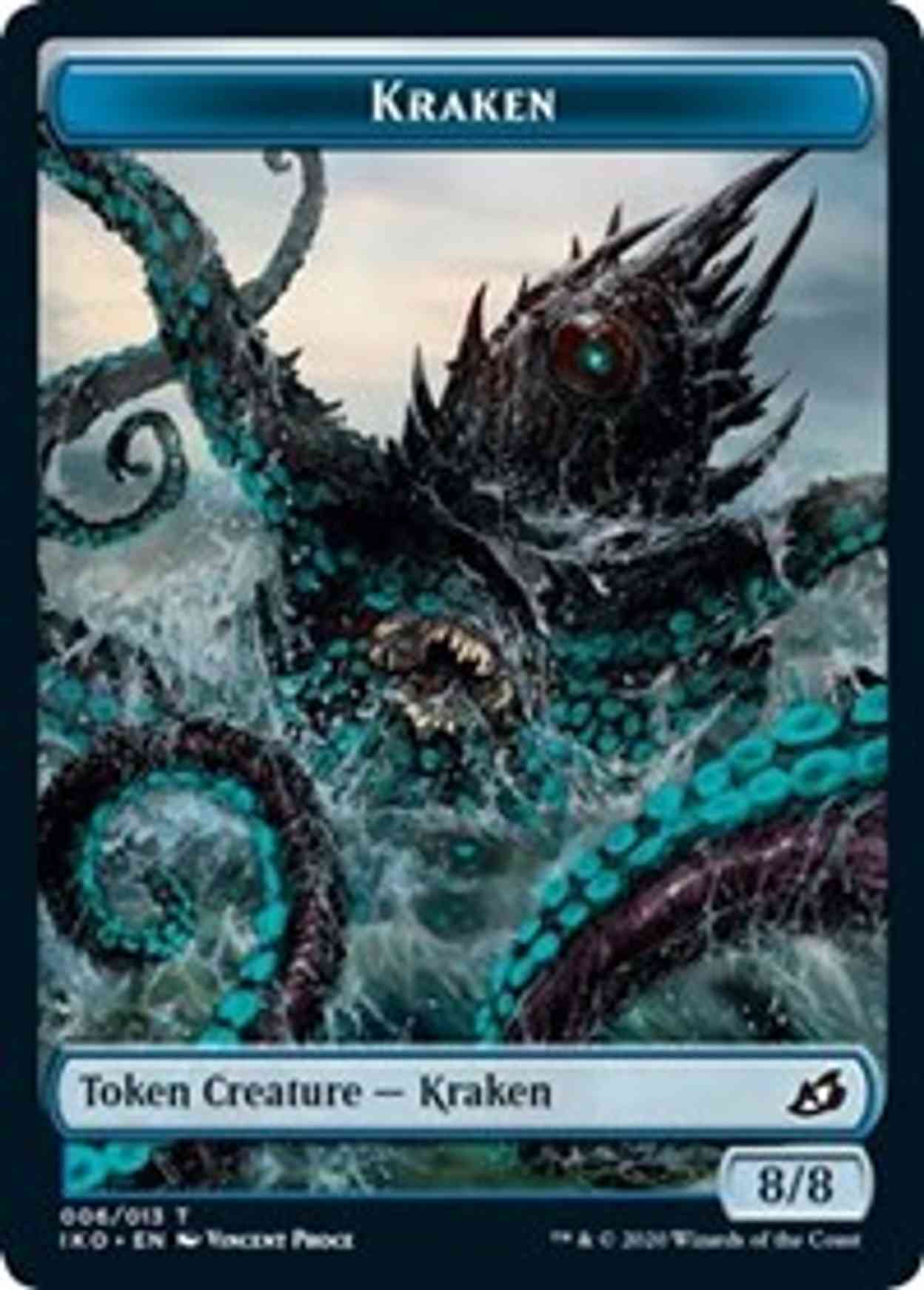Kraken // Elemental (010) Double-sided Token magic card front