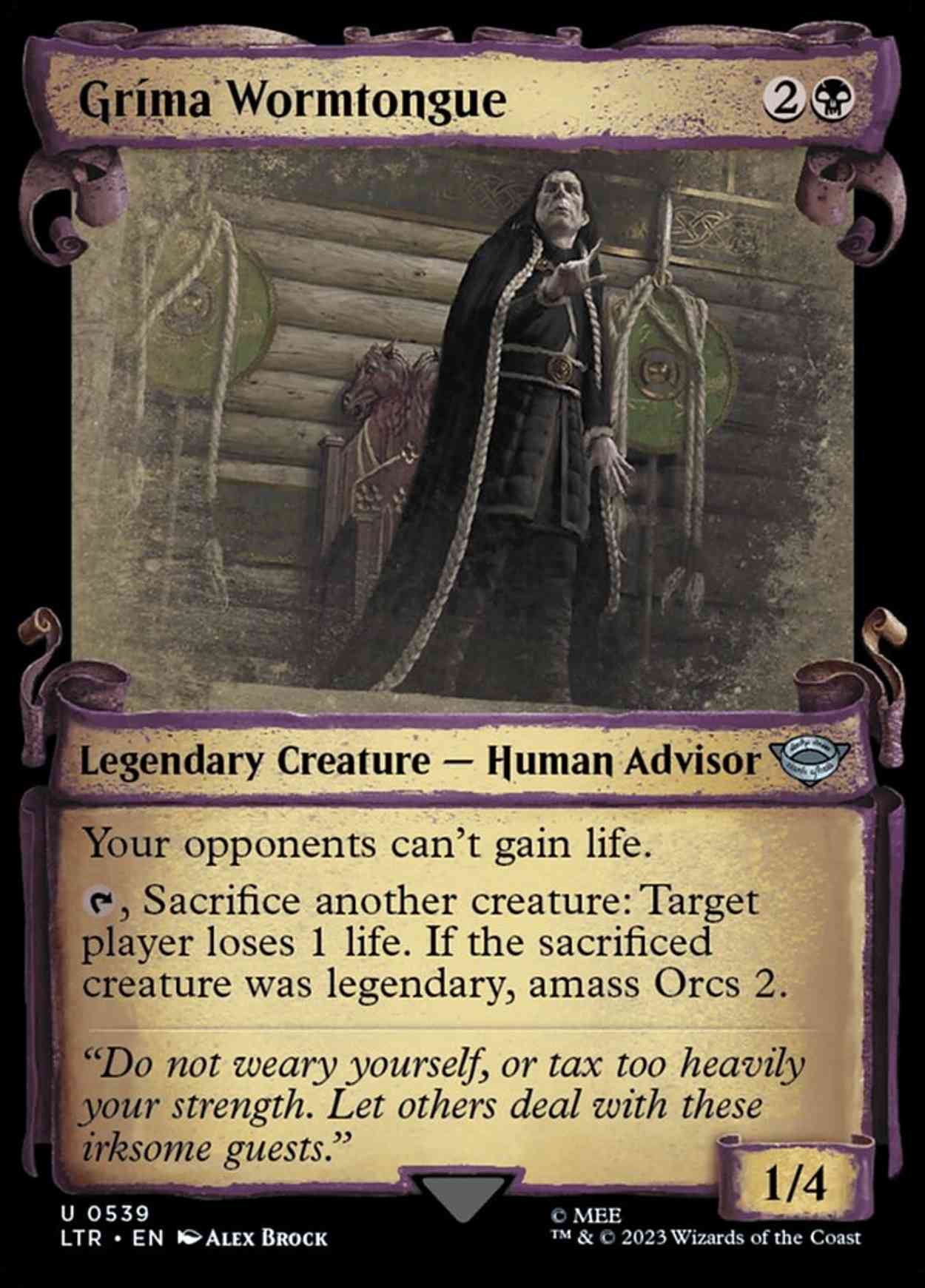 Gríma Wormtongue (Showcase Scrolls) magic card front