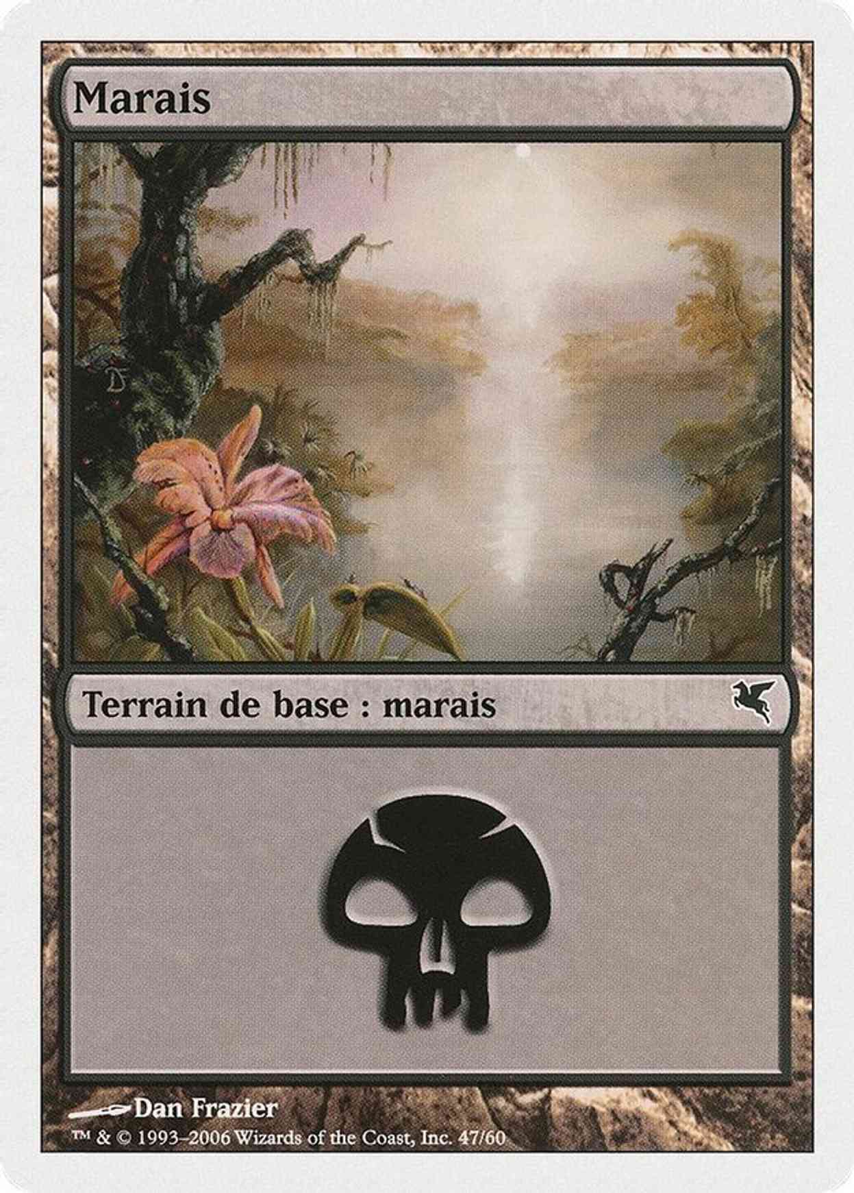 Swamp (French) - "Marais" (A47) magic card front