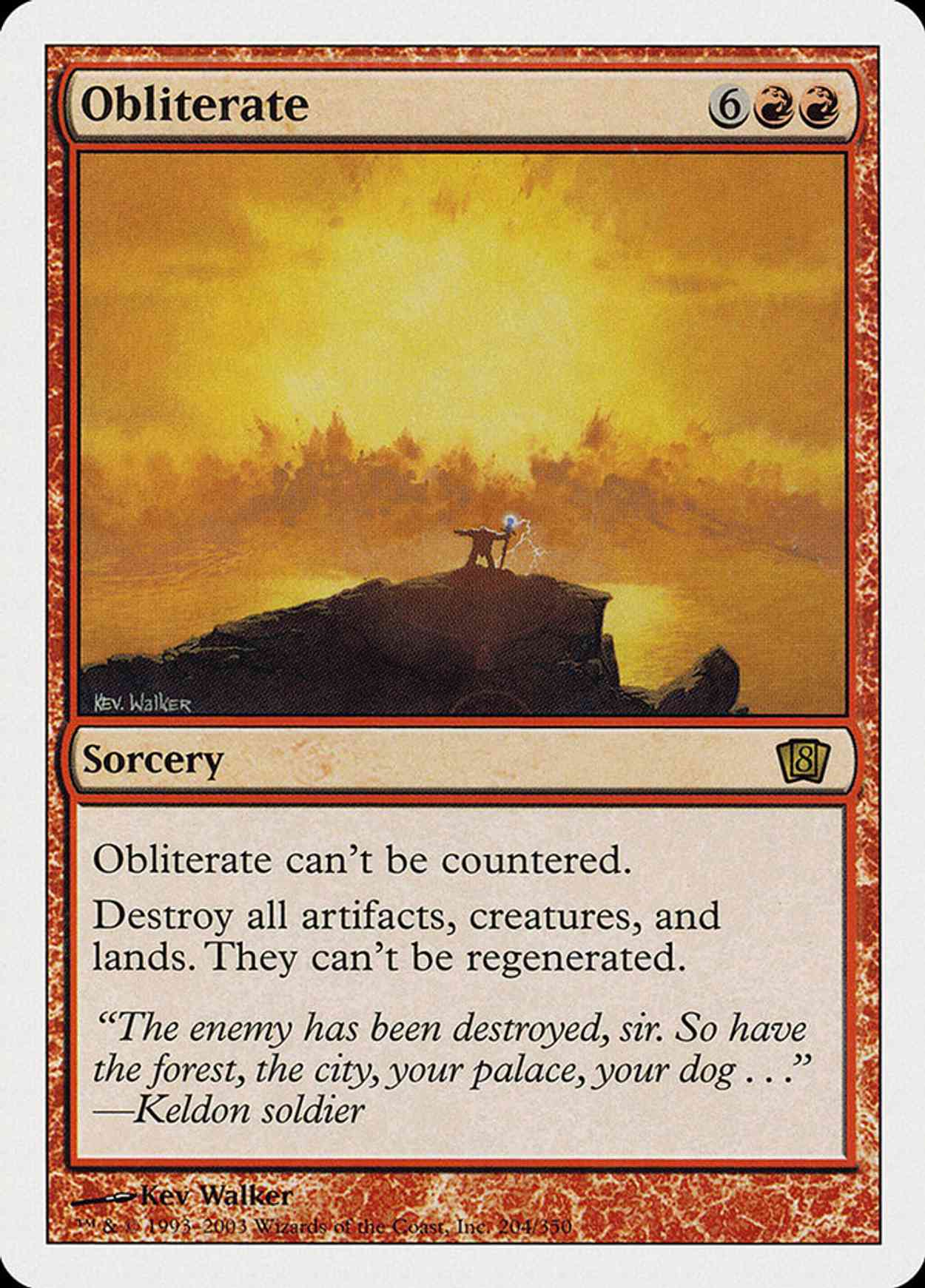 Obliterate (8th Edition) magic card front