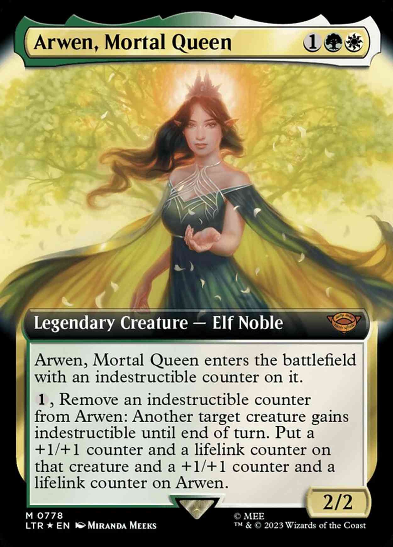 Arwen, Mortal Queen (Extended Art) (Surge Foil) magic card front