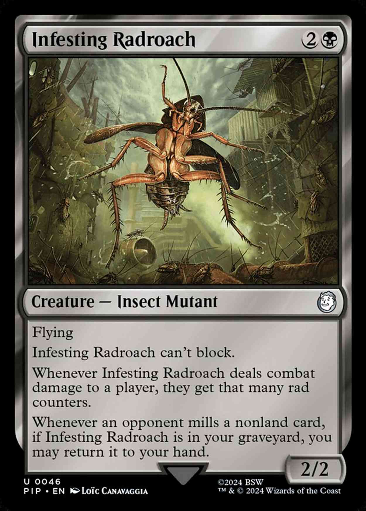 Infesting Radroach magic card front