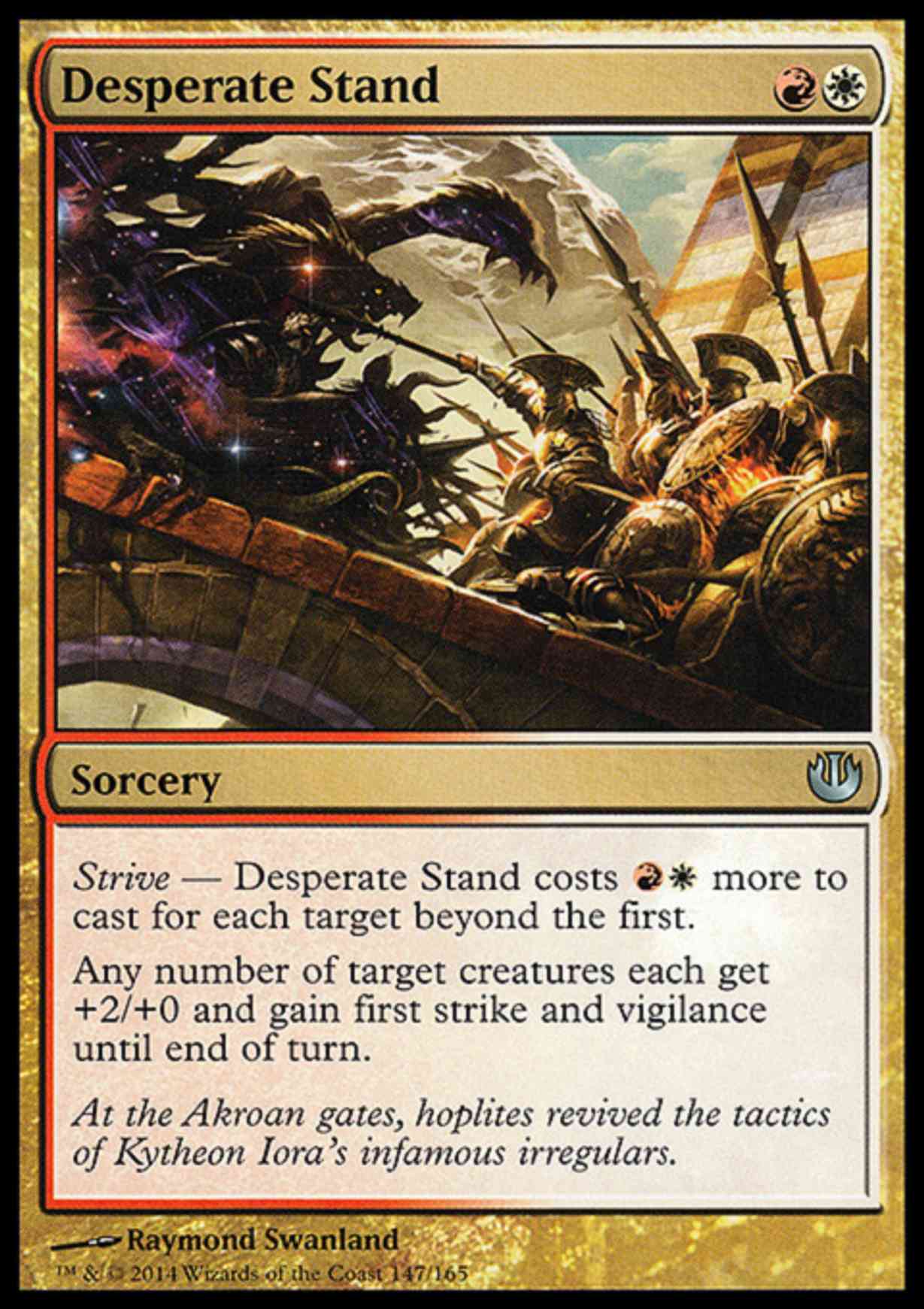 Desperate Stand magic card front