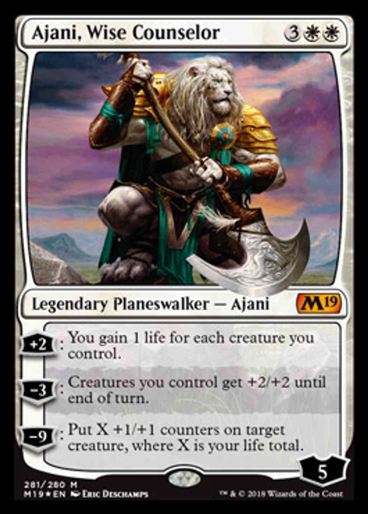 Ajani, Wise Counselor magic card front