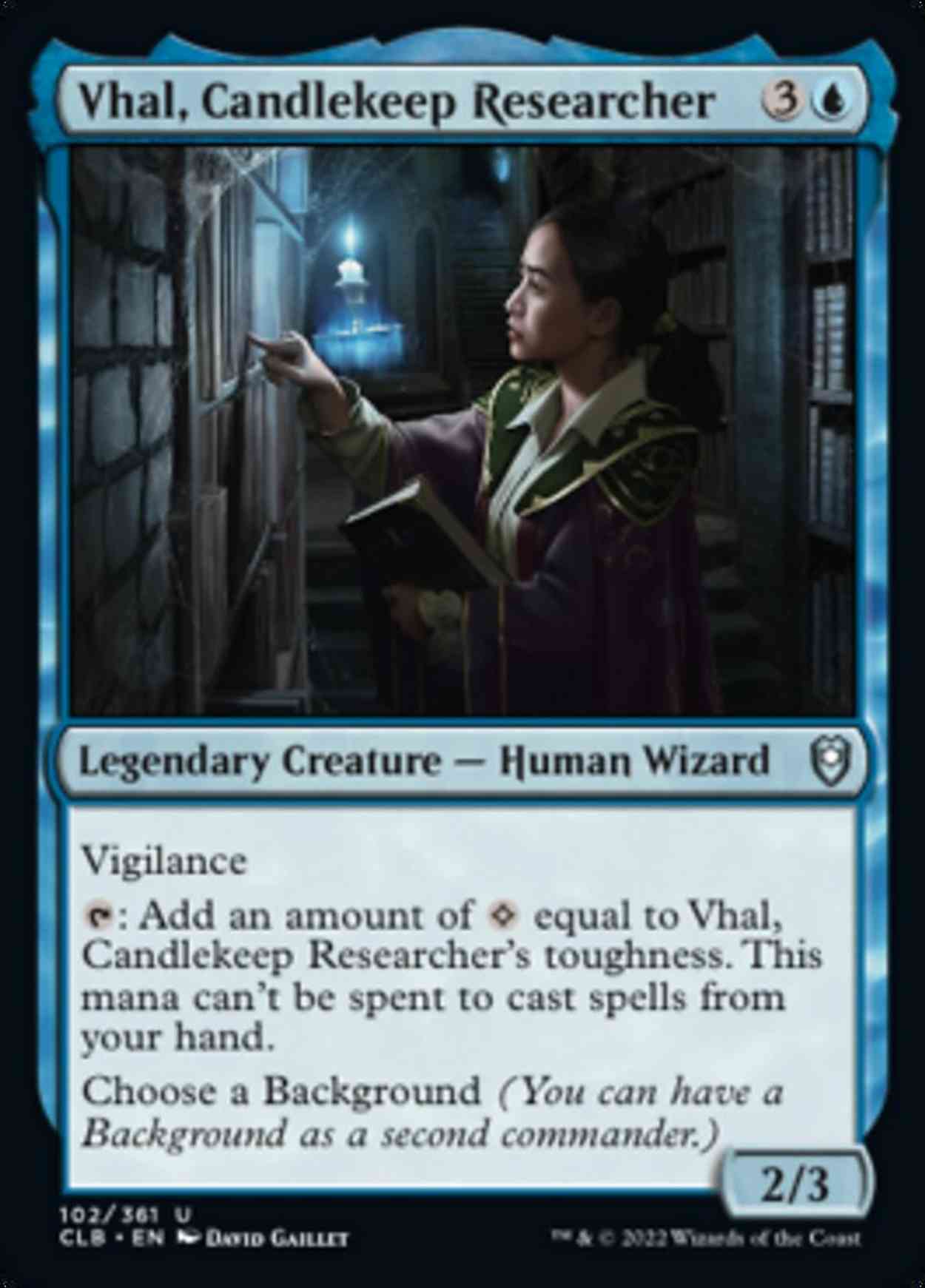 Vhal, Candlekeep Researcher magic card front