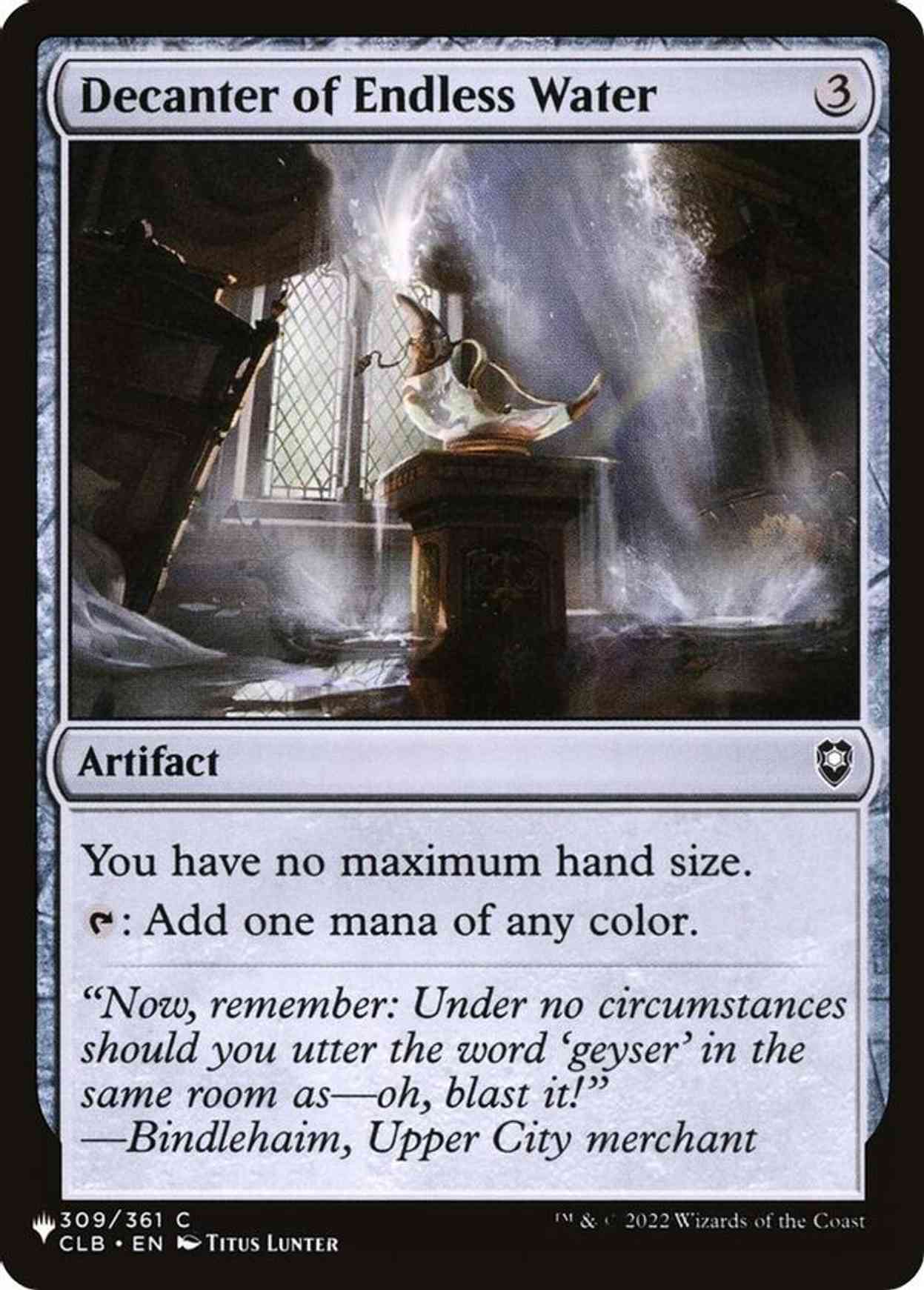 Decanter of Endless Water magic card front