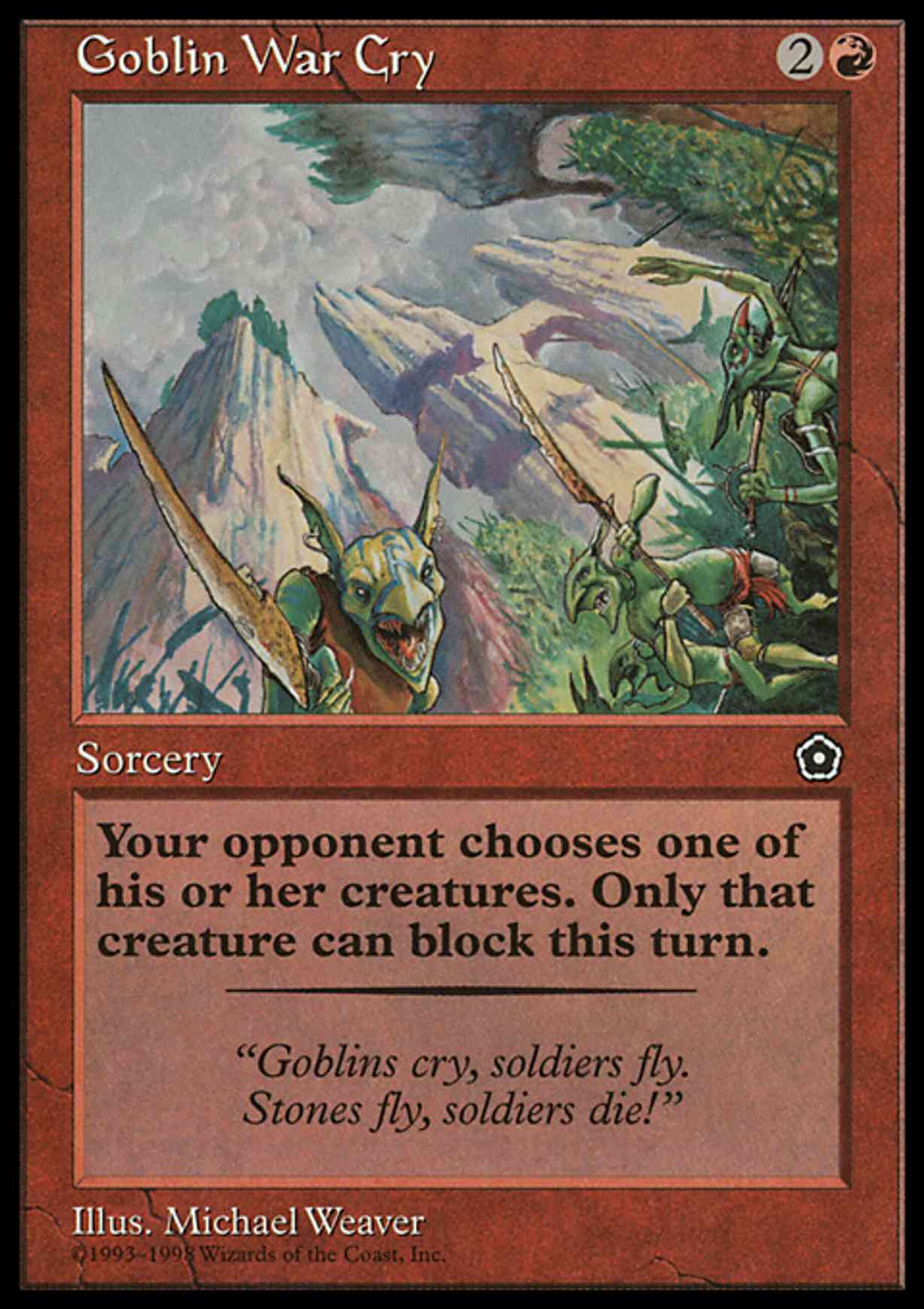 Goblin War Cry magic card front