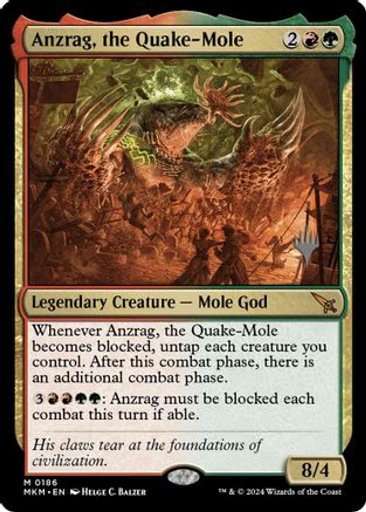 Anzrag, the Quake-Mole magic card front