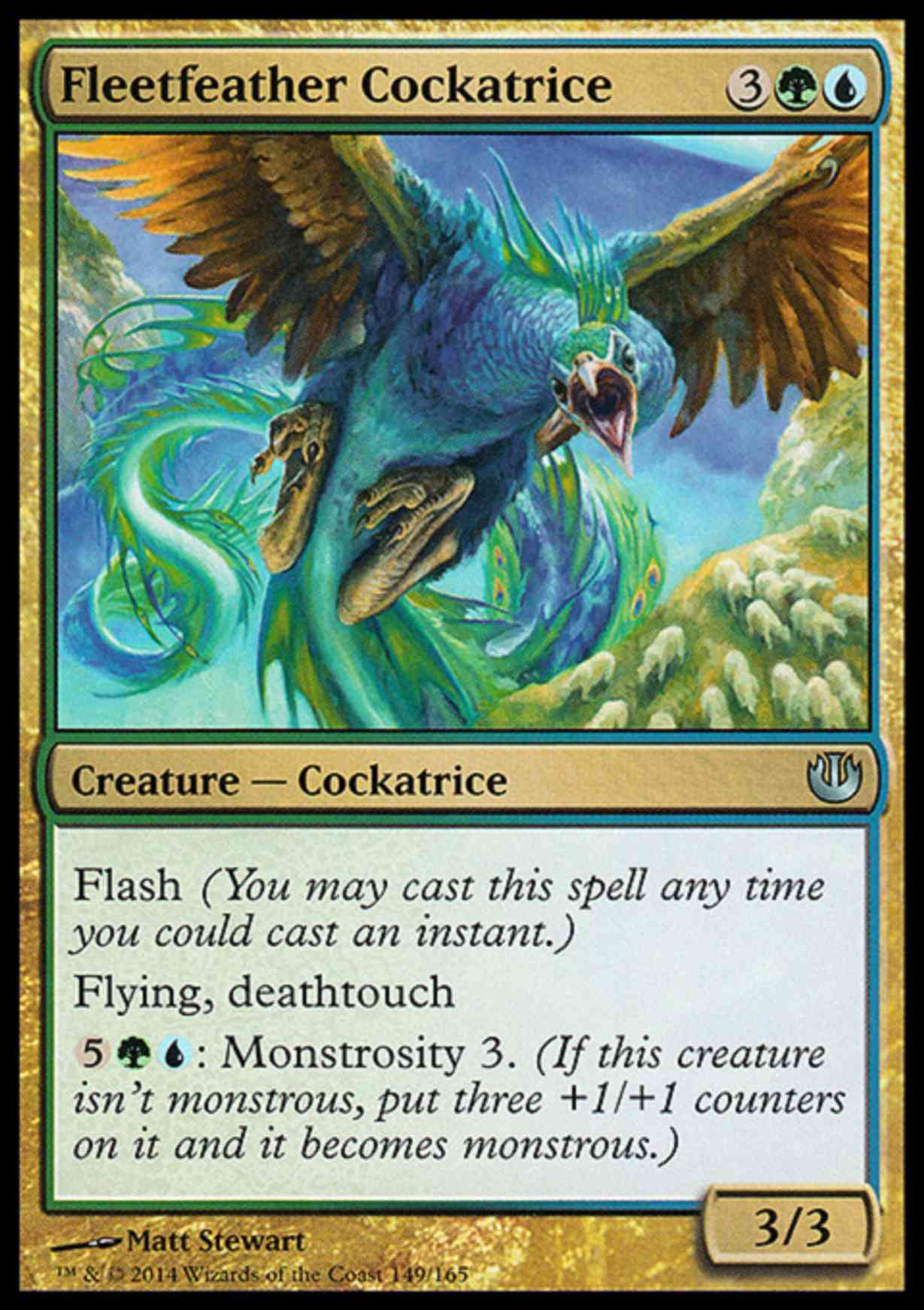 Fleetfeather Cockatrice magic card front