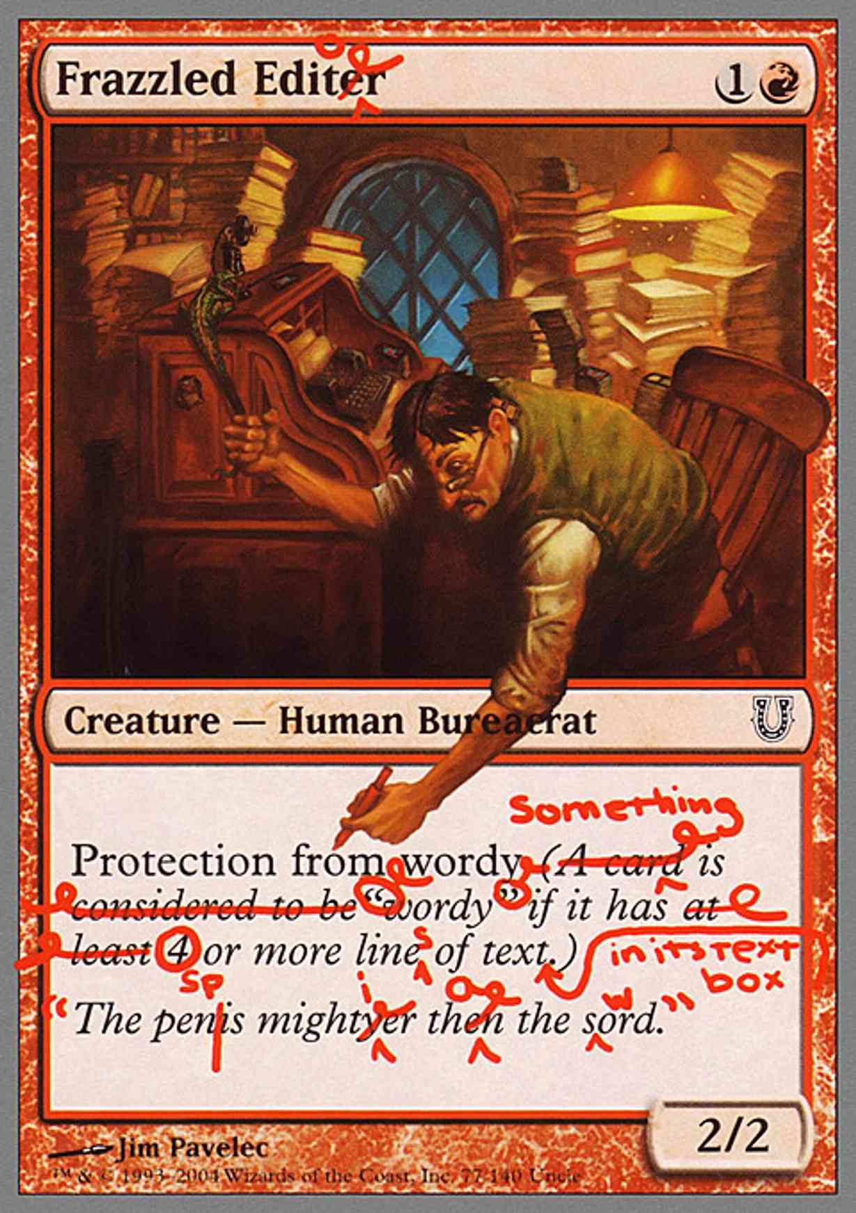 Frazzled Editor magic card front