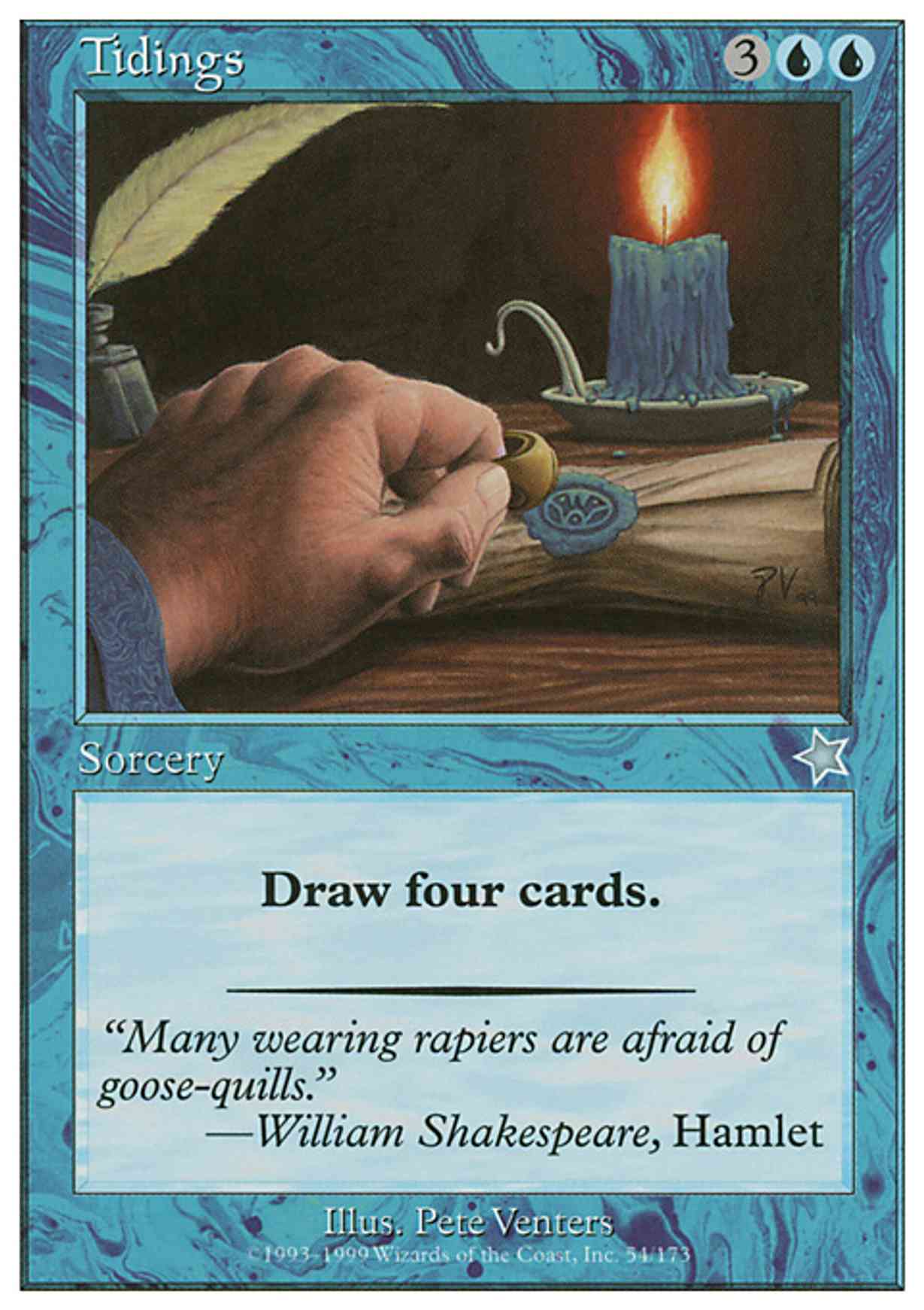Tidings magic card front