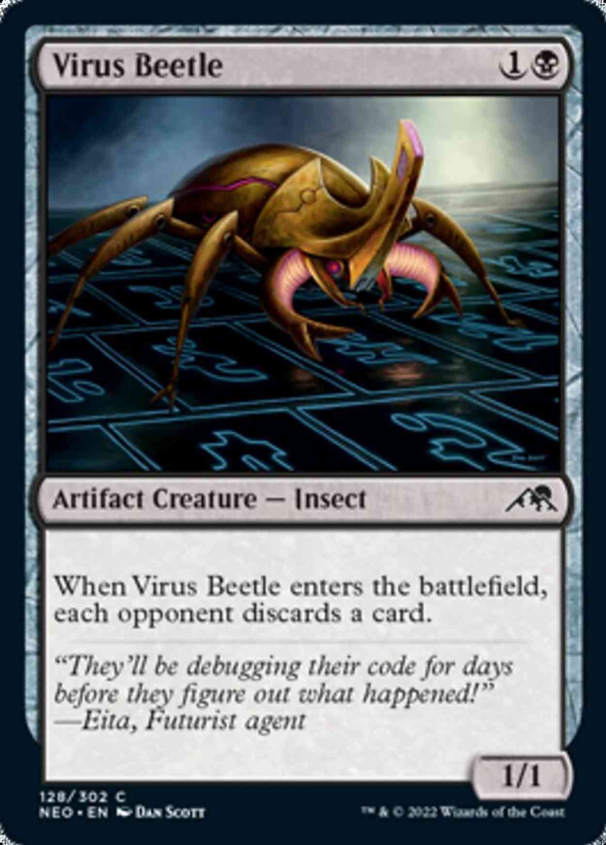 Virus Beetle magic card front