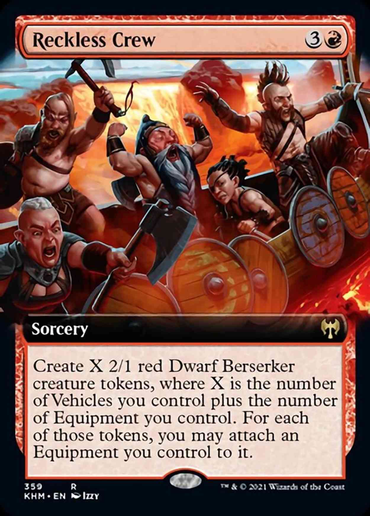 Reckless Crew (Extended Art) magic card front