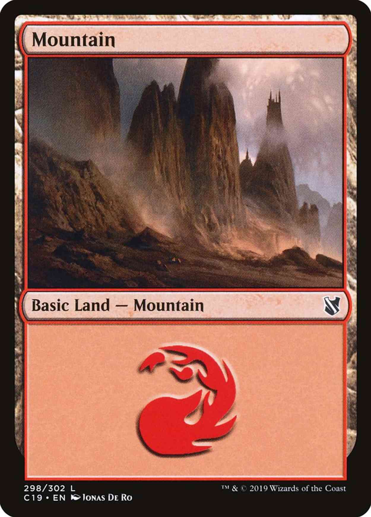 Mountain (298) magic card front