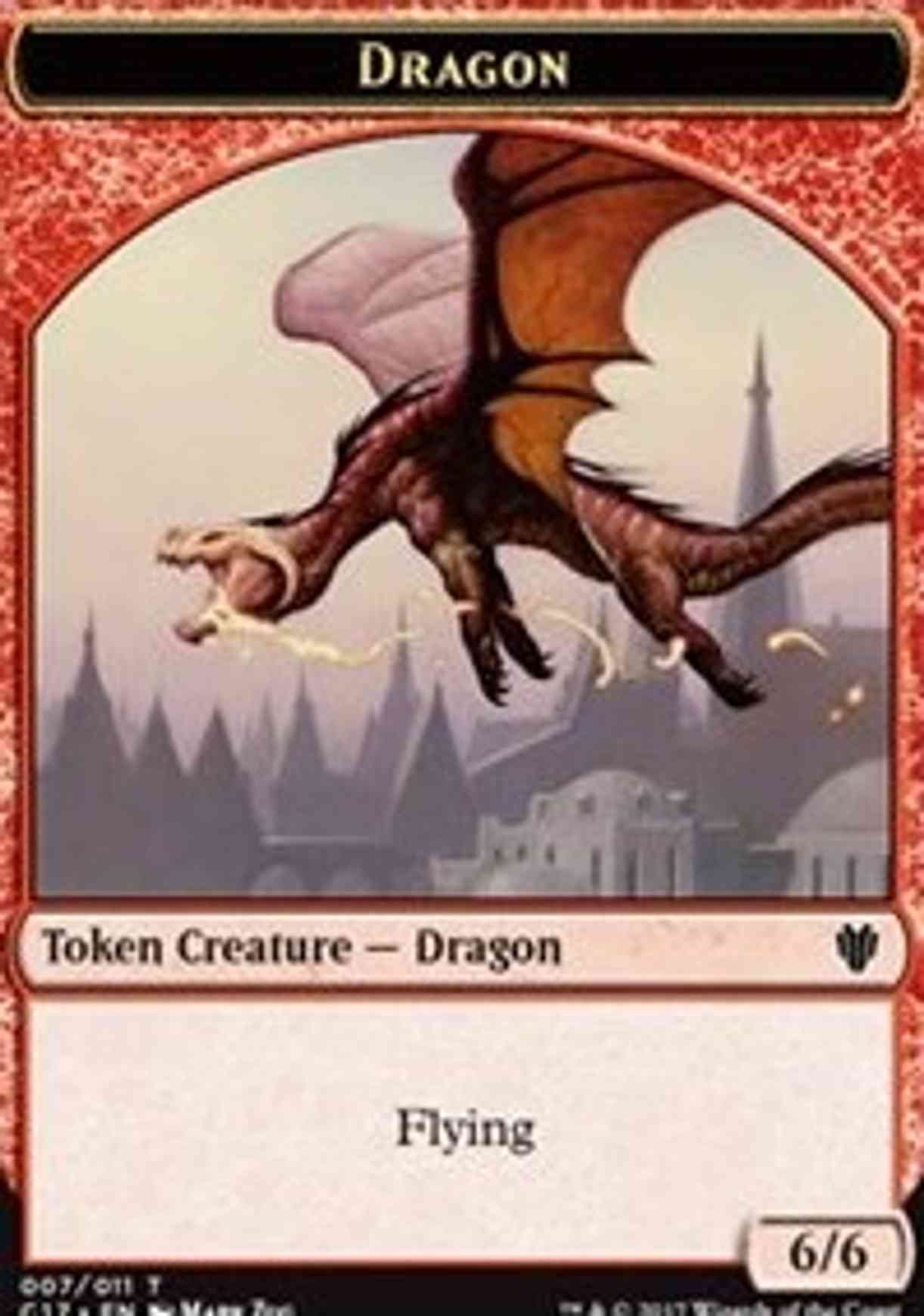 Dragon (007) // Gold (010) Double-sided Token magic card front