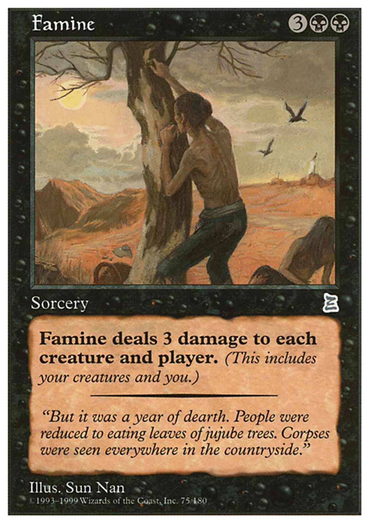Famine magic card front