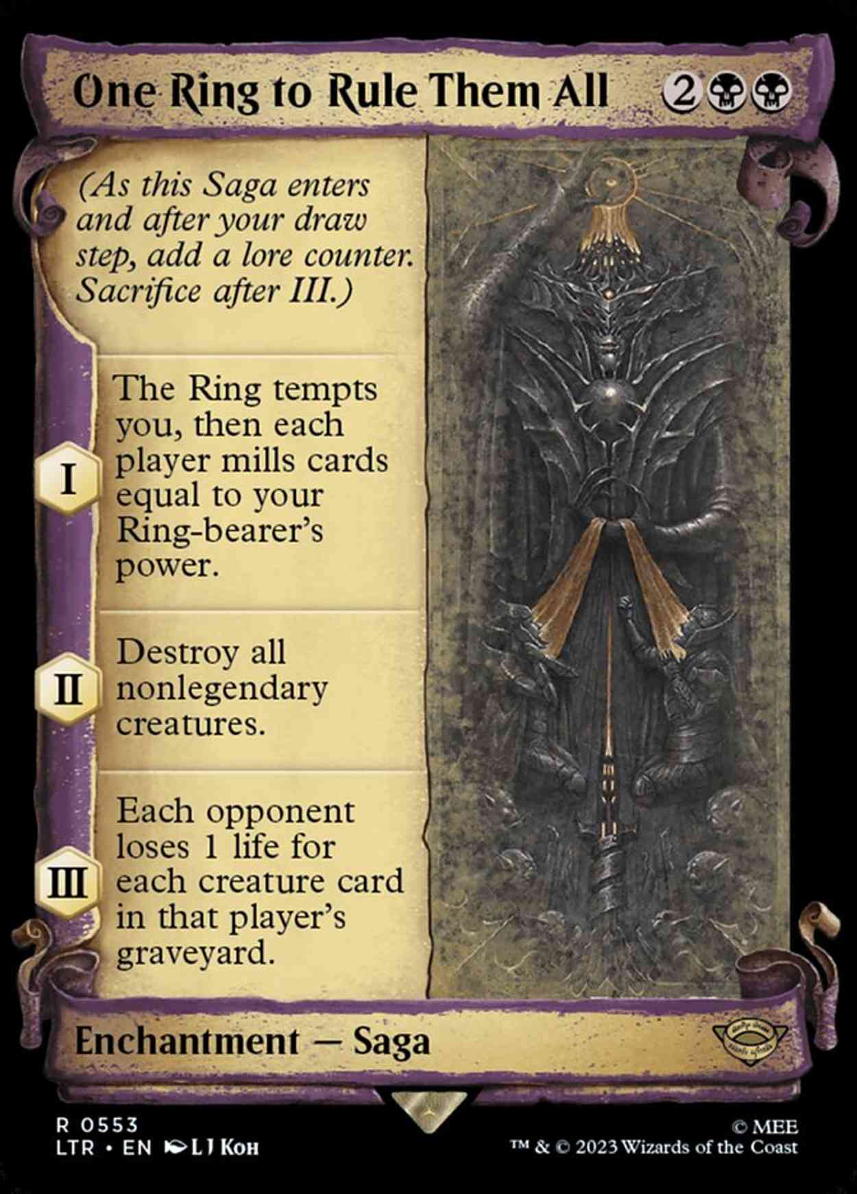 One Ring to Rule Them All (Showcase Scrolls) magic card front