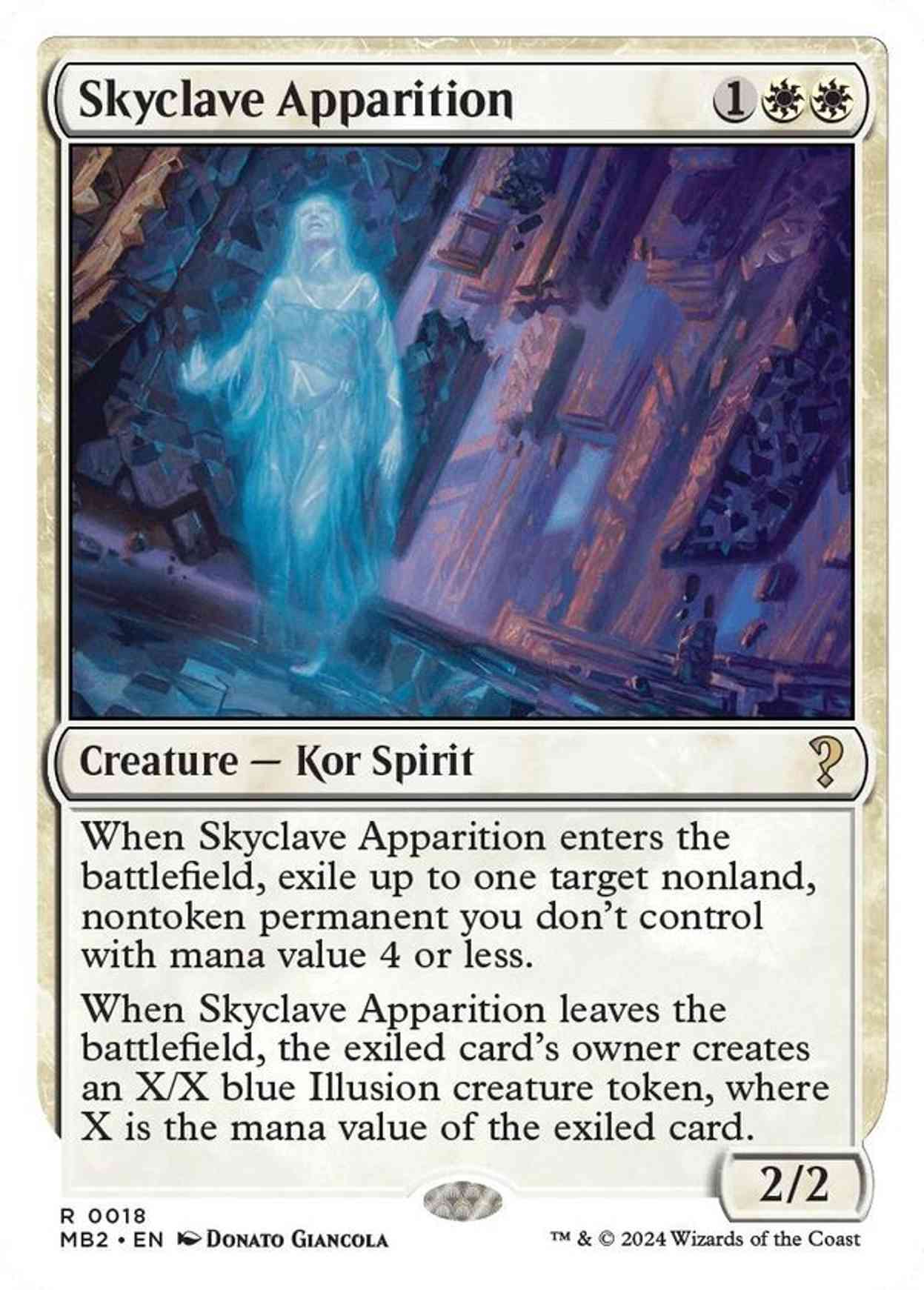 Skyclave Apparition (White Border) magic card front