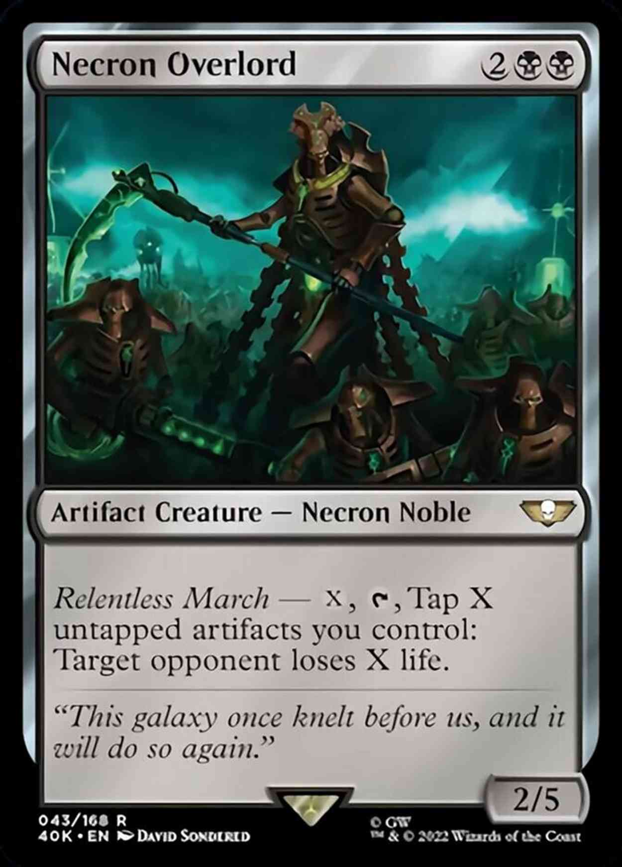 Necron Overlord magic card front