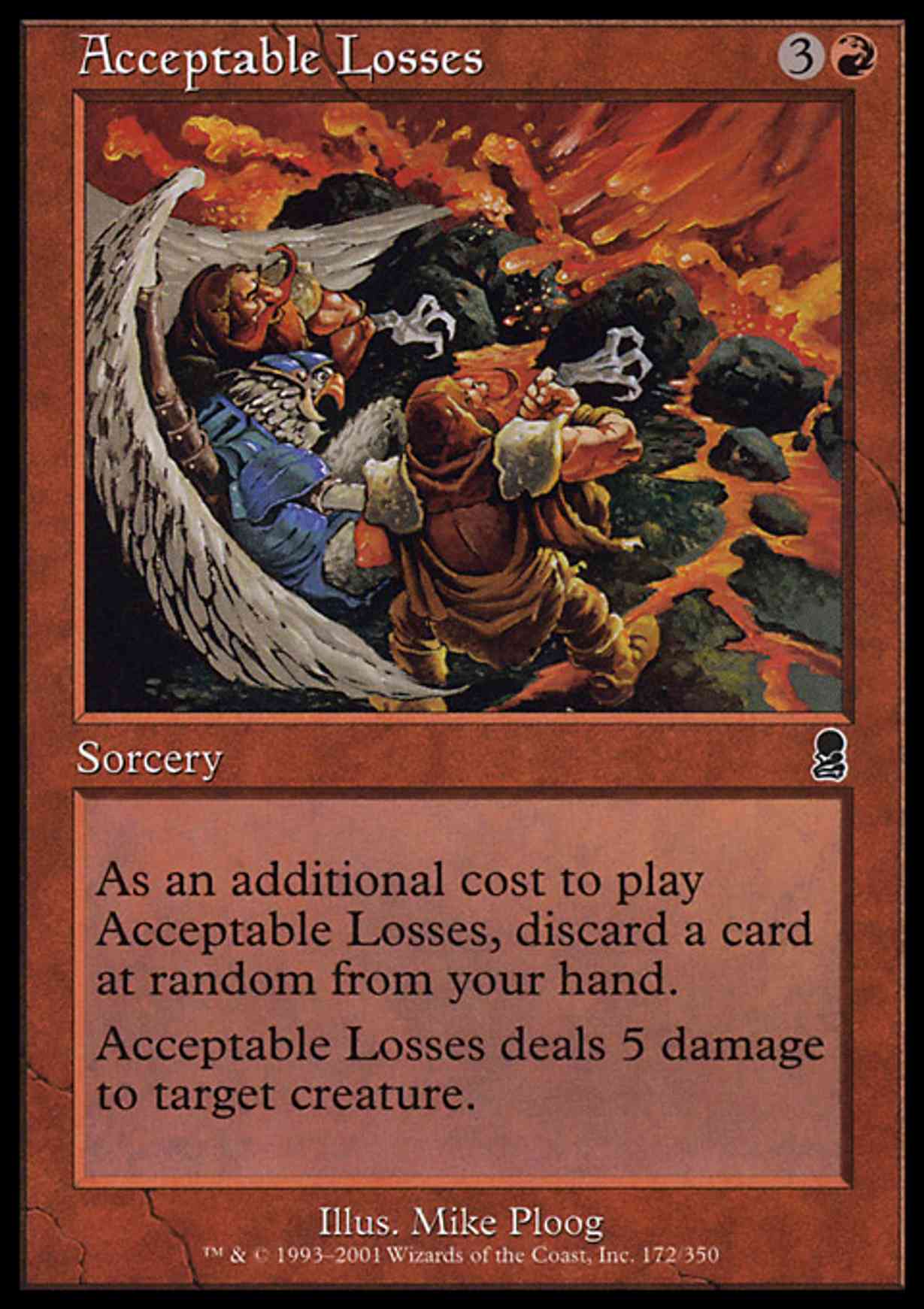 Acceptable Losses magic card front