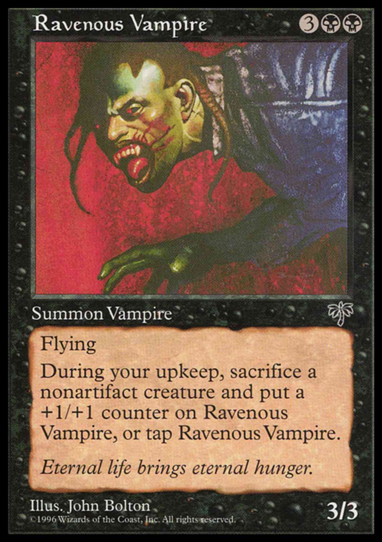 Ravenous Vampire magic card front