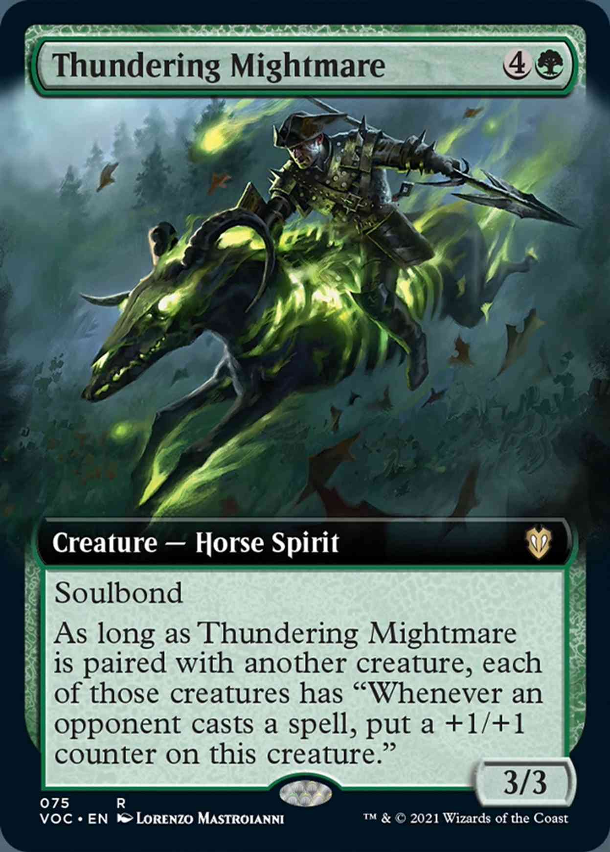 Thundering Mightmare (Extended Art) magic card front