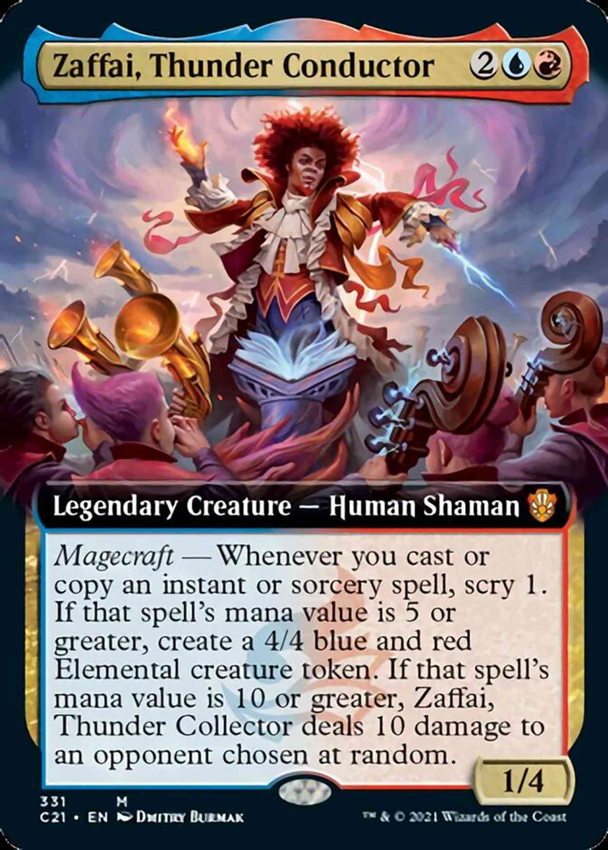 Zaffai, Thunder Conductor (Extended Art) magic card front