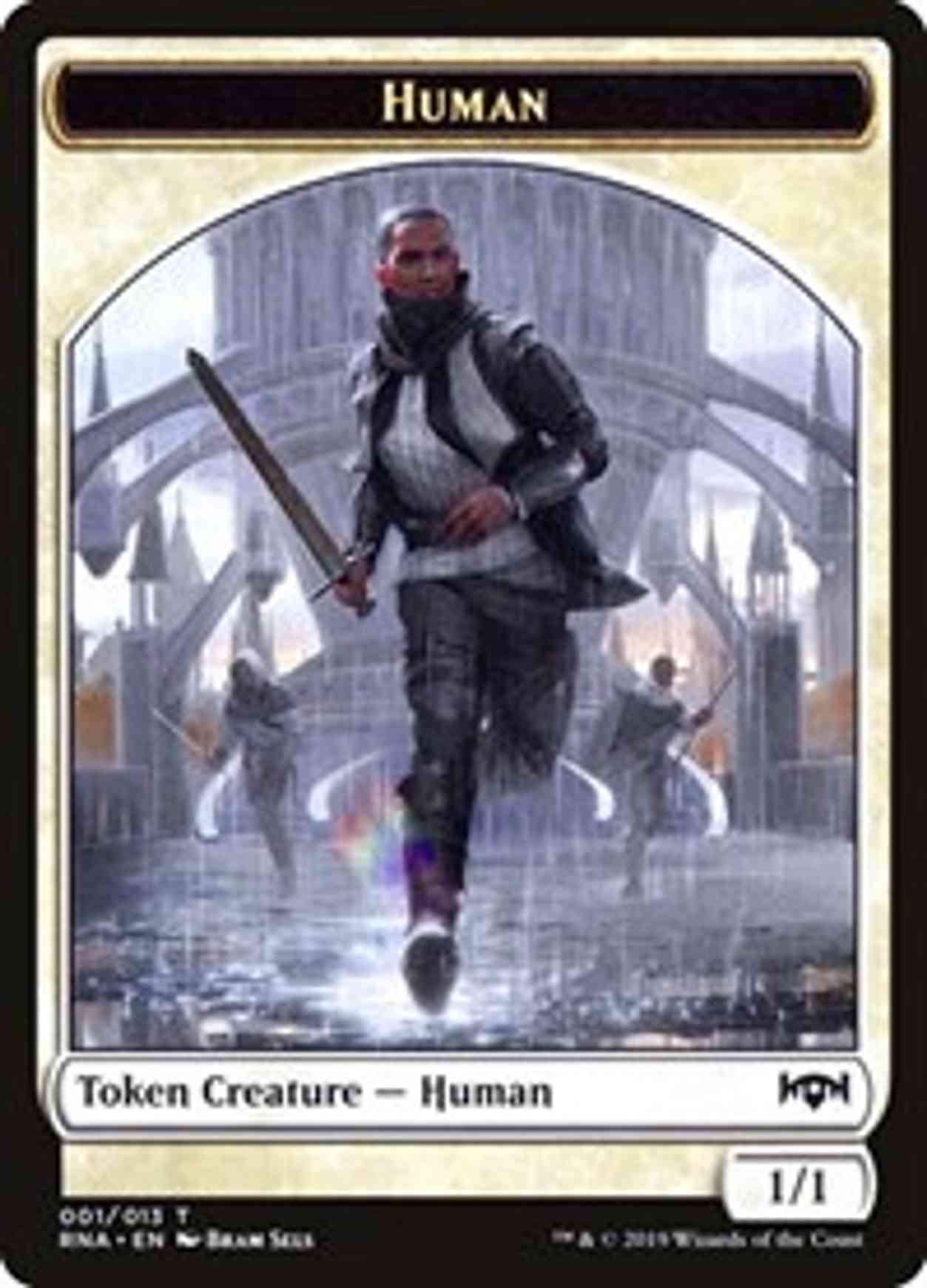 Human Token magic card front