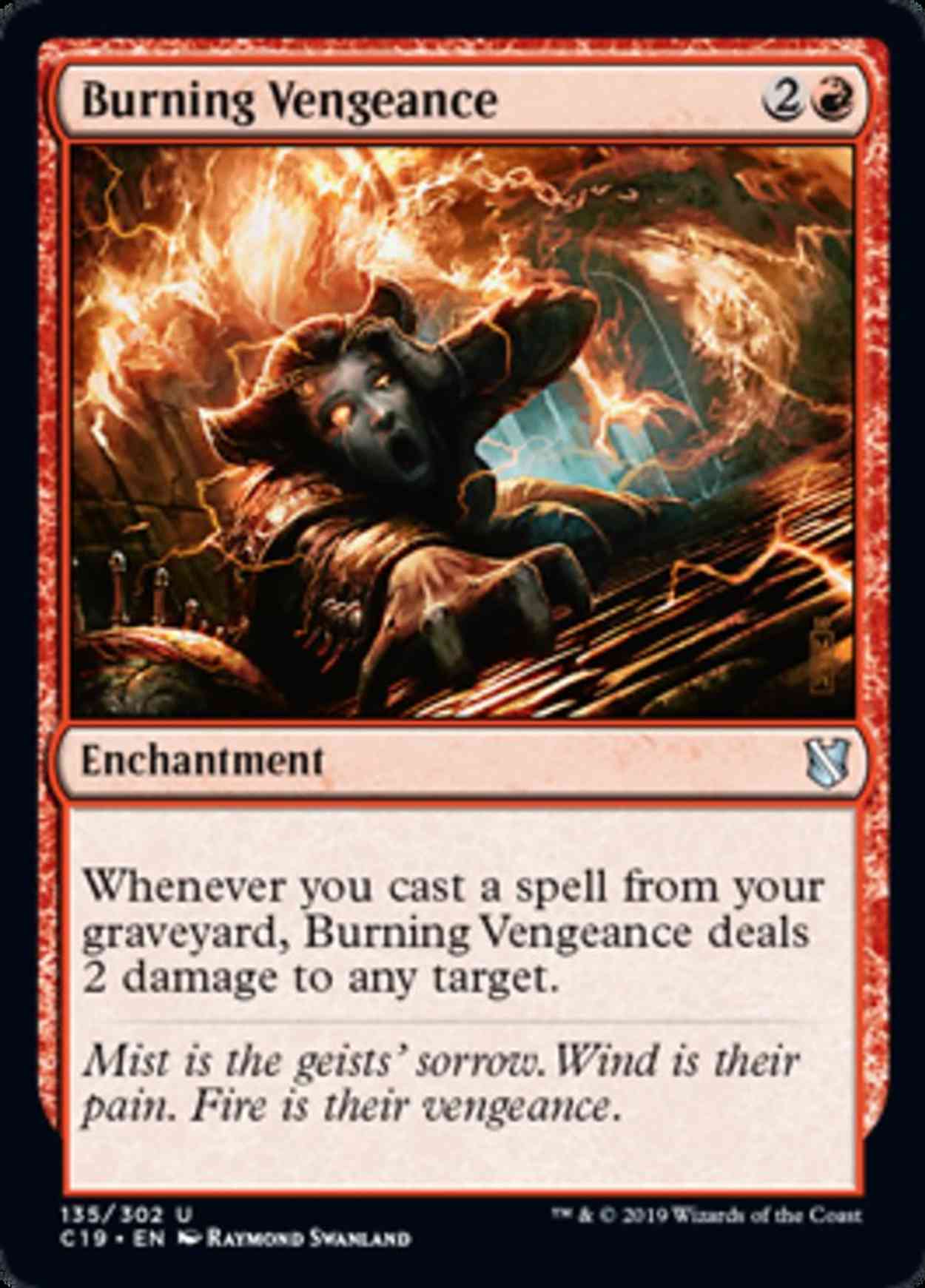 Burning Vengeance magic card front