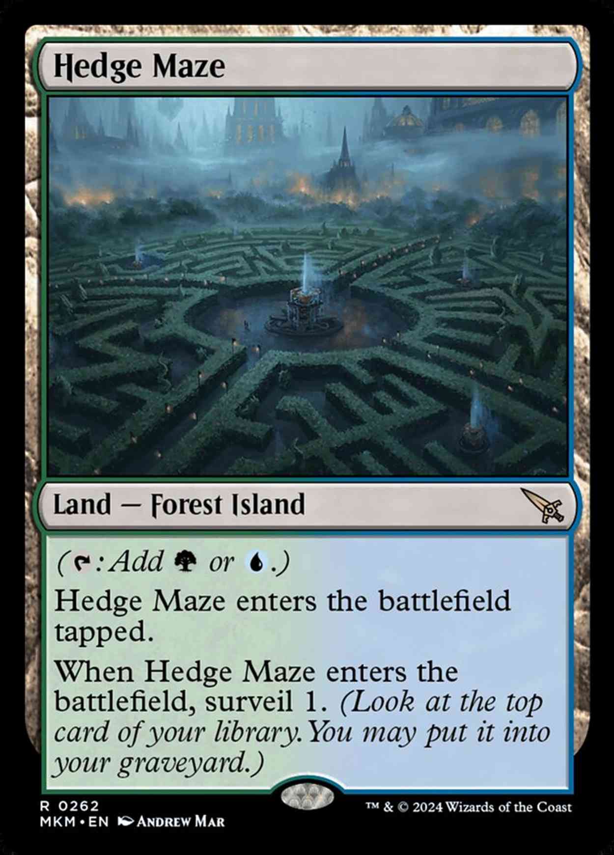 Hedge Maze magic card front