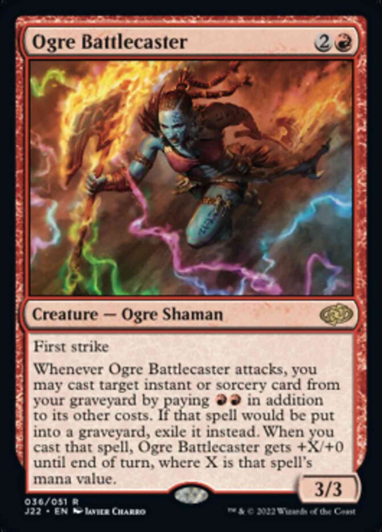 Ogre Battlecaster magic card front