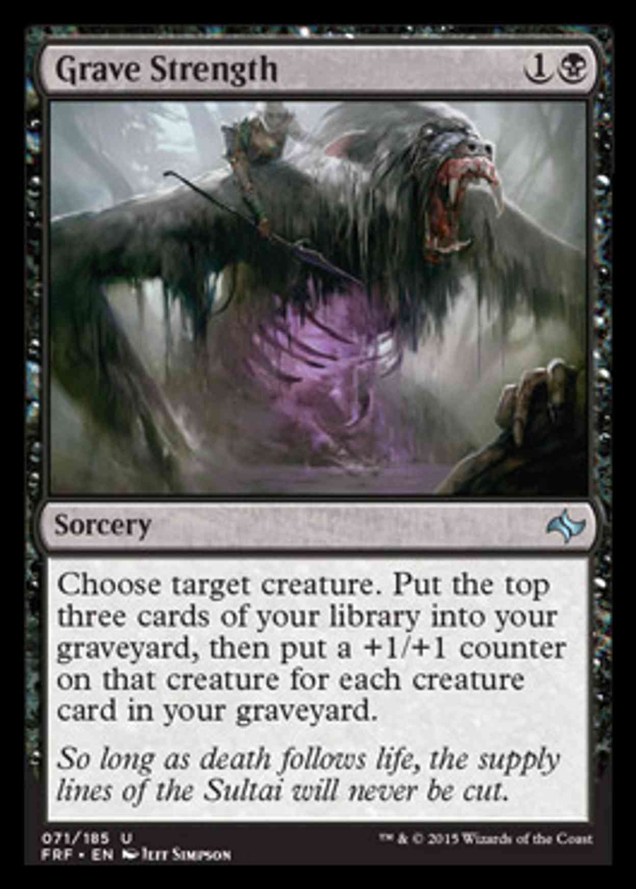 Grave Strength magic card front