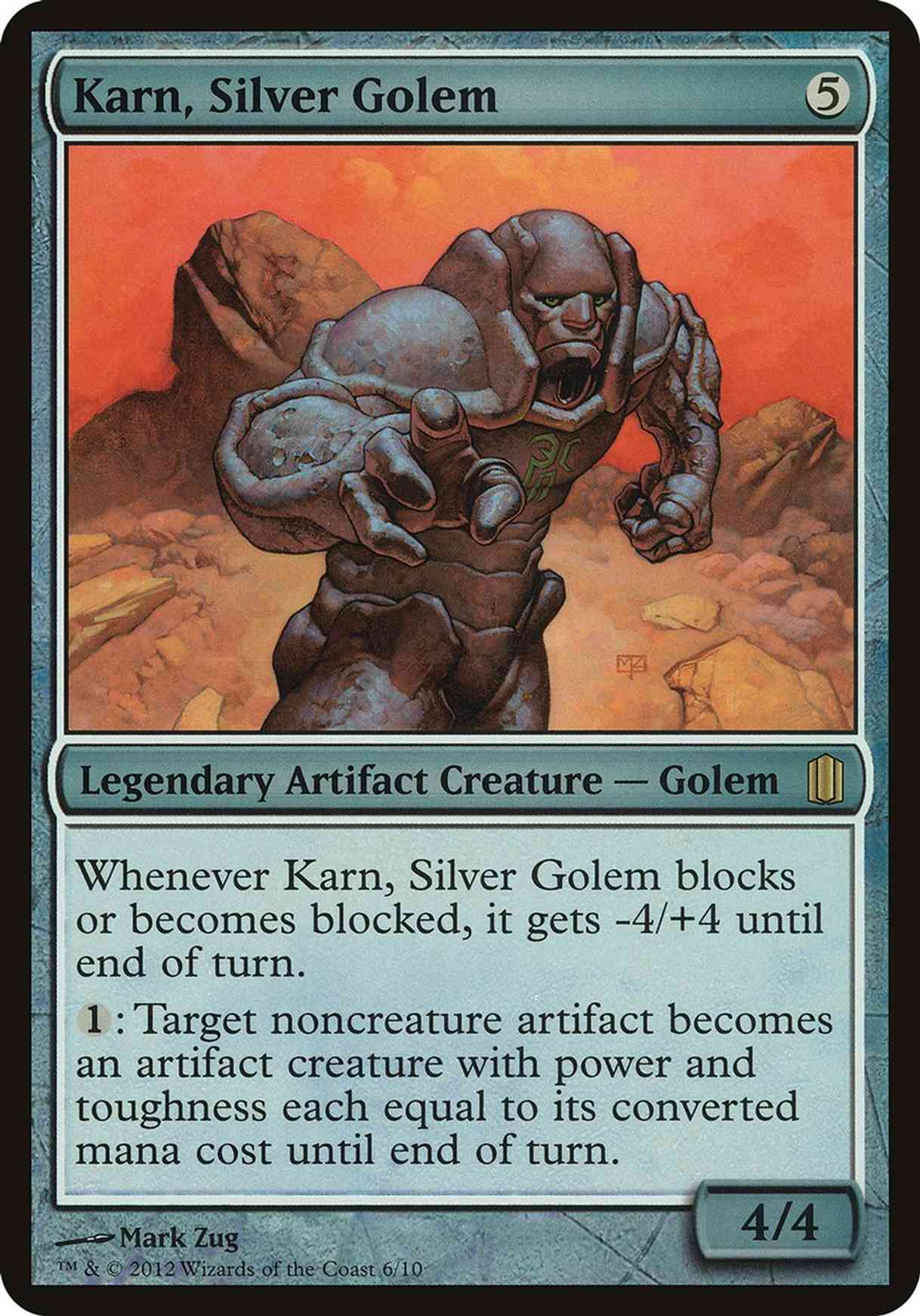 Karn, Silver Golem (Commander's Arsenal) Price from mtg Oversize Cards