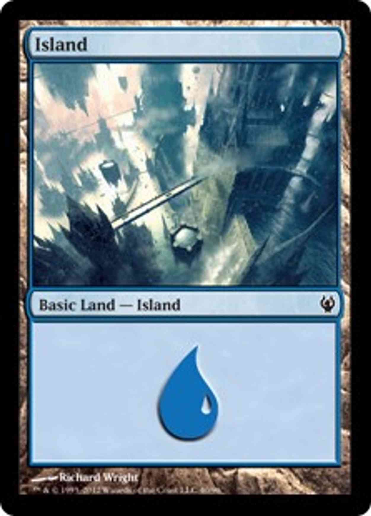 Island (40) magic card front