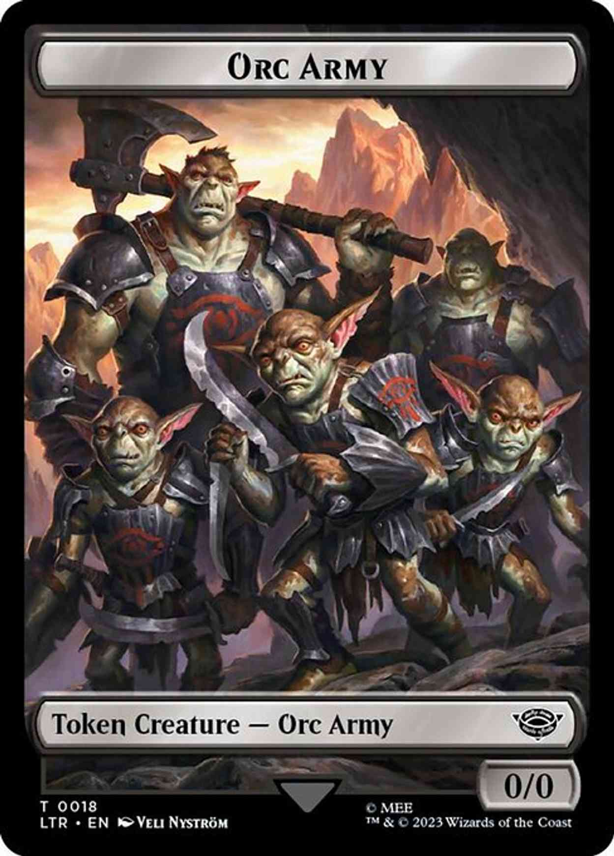 Orc Army (0018) // Food (0022) Double-Sided Token (Surge Foil) magic card front