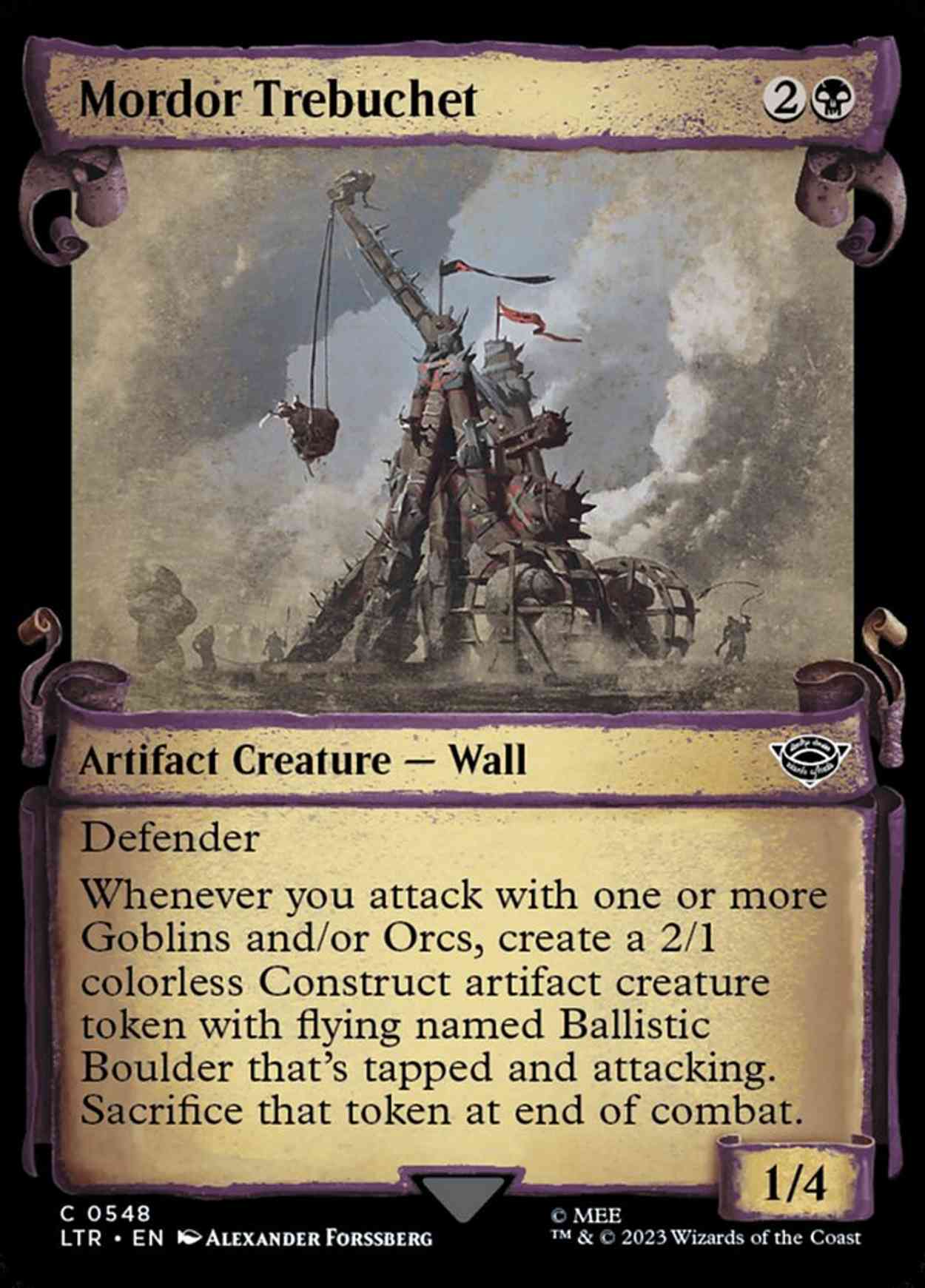 Mordor Trebuchet (Showcase Scrolls) magic card front