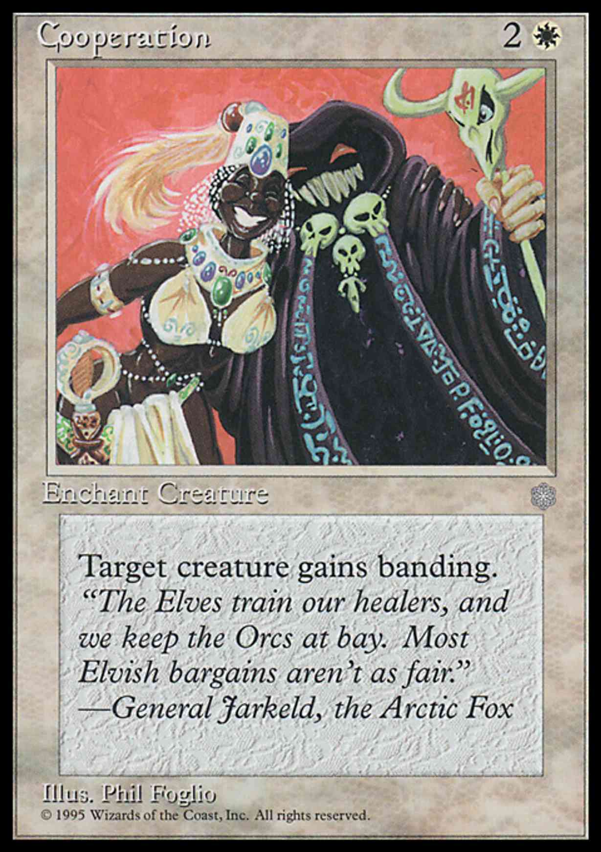 Cooperation magic card front
