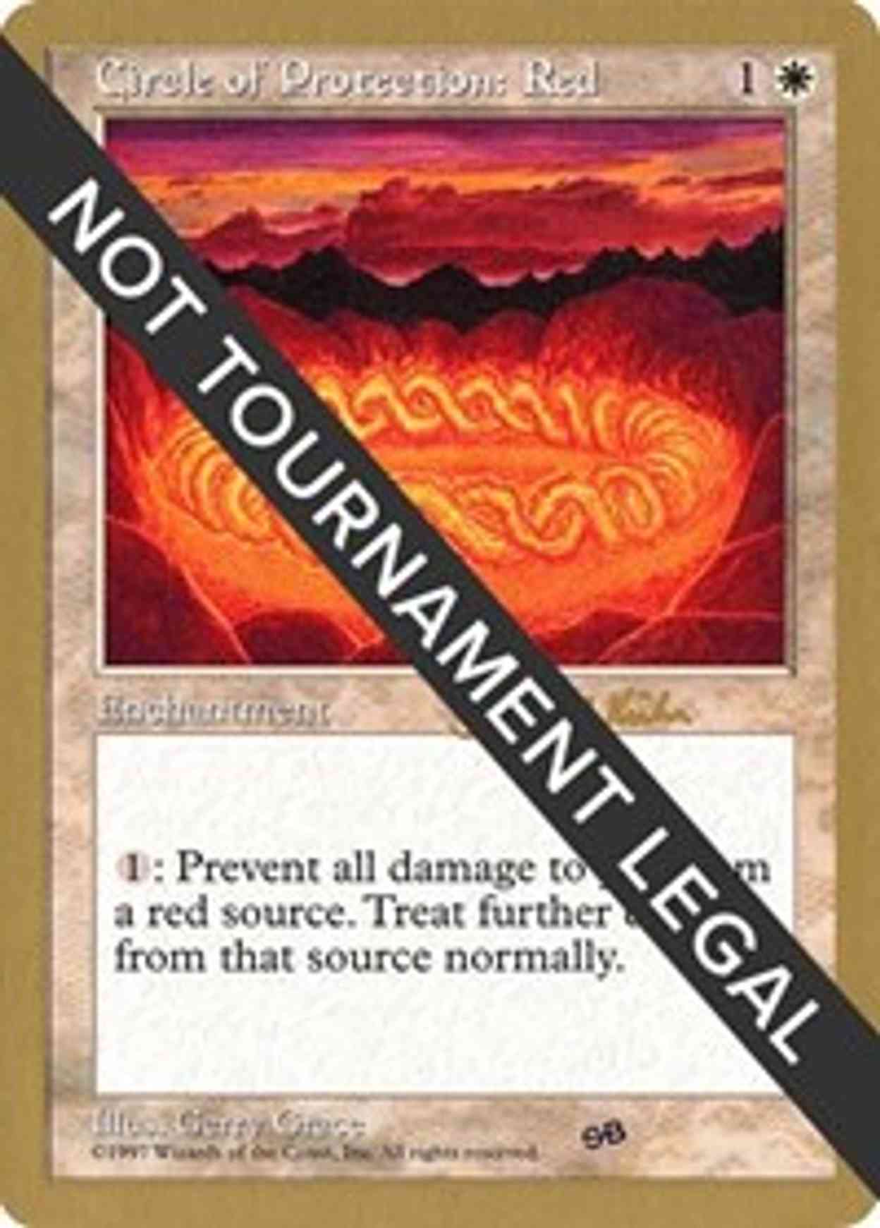 Circle of Protection: Red - 1997 Janosch Kuhn (5ED) (SB) magic card front