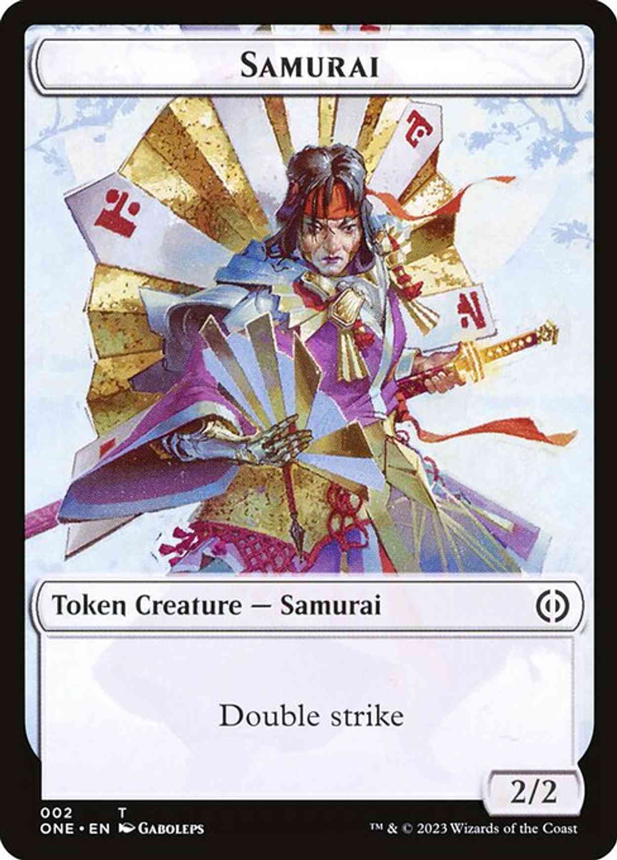 Samurai Token magic card front