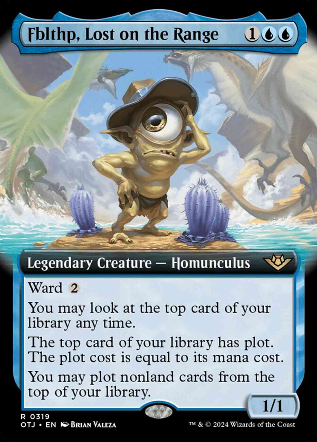 Fblthp, Lost on the Range (Extended Art) magic card front